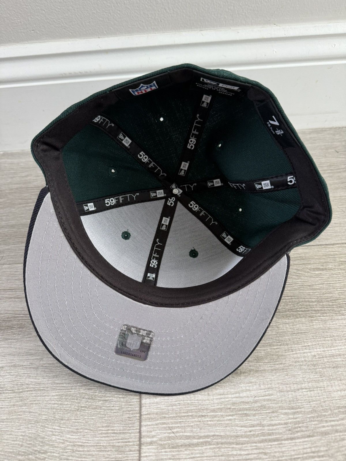 NFL × New Era Las Vegas Raiders New Era Dark Green Navy Grey Fitted 7 3/8 Size ONE SIZE - 7 Thumbnail