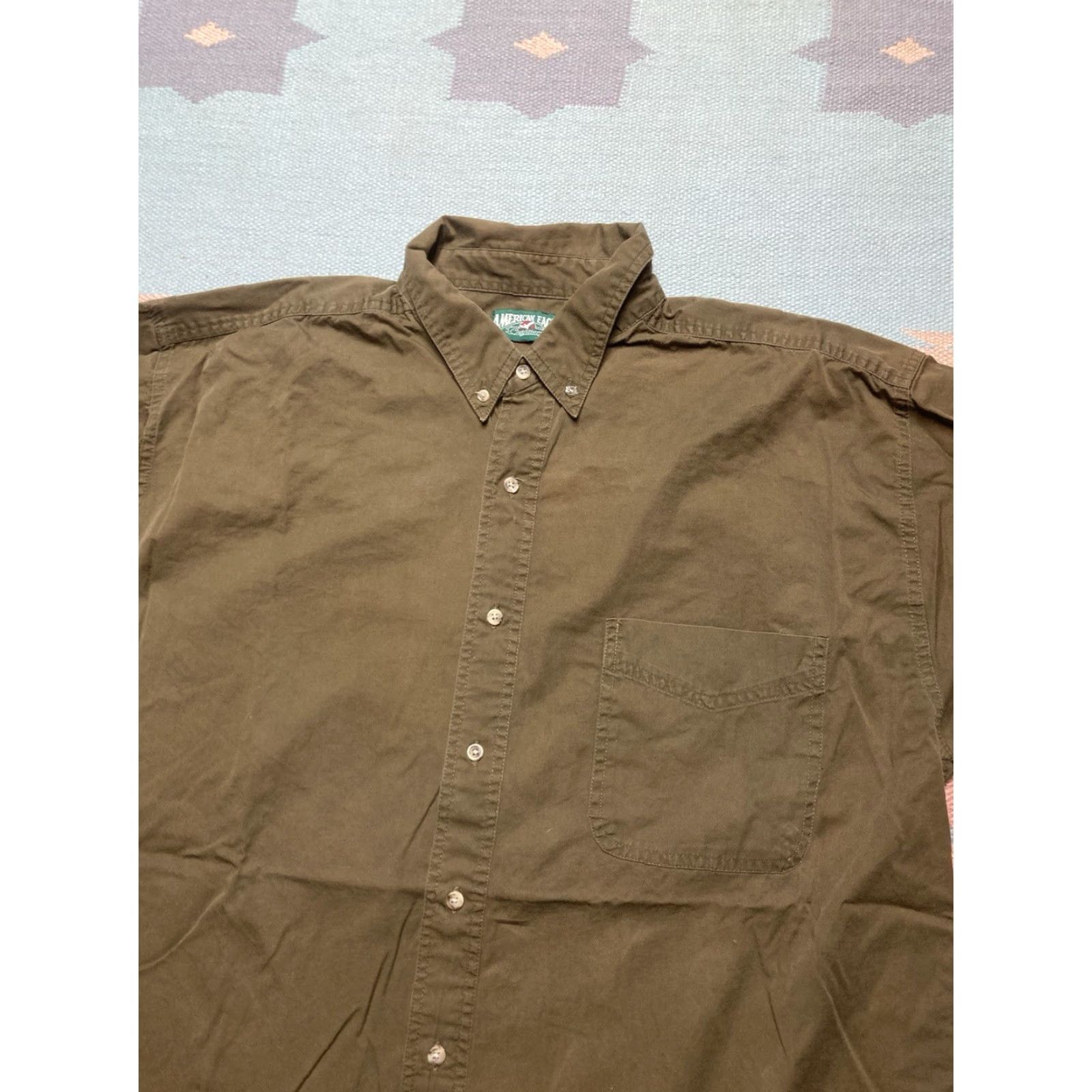 American Eagle Outfitters VINTAGE American Eagle long sleeve button shirt safari military lightweight cotton XL Size US XL / EU 56 / 4 - 2 Thumbnail