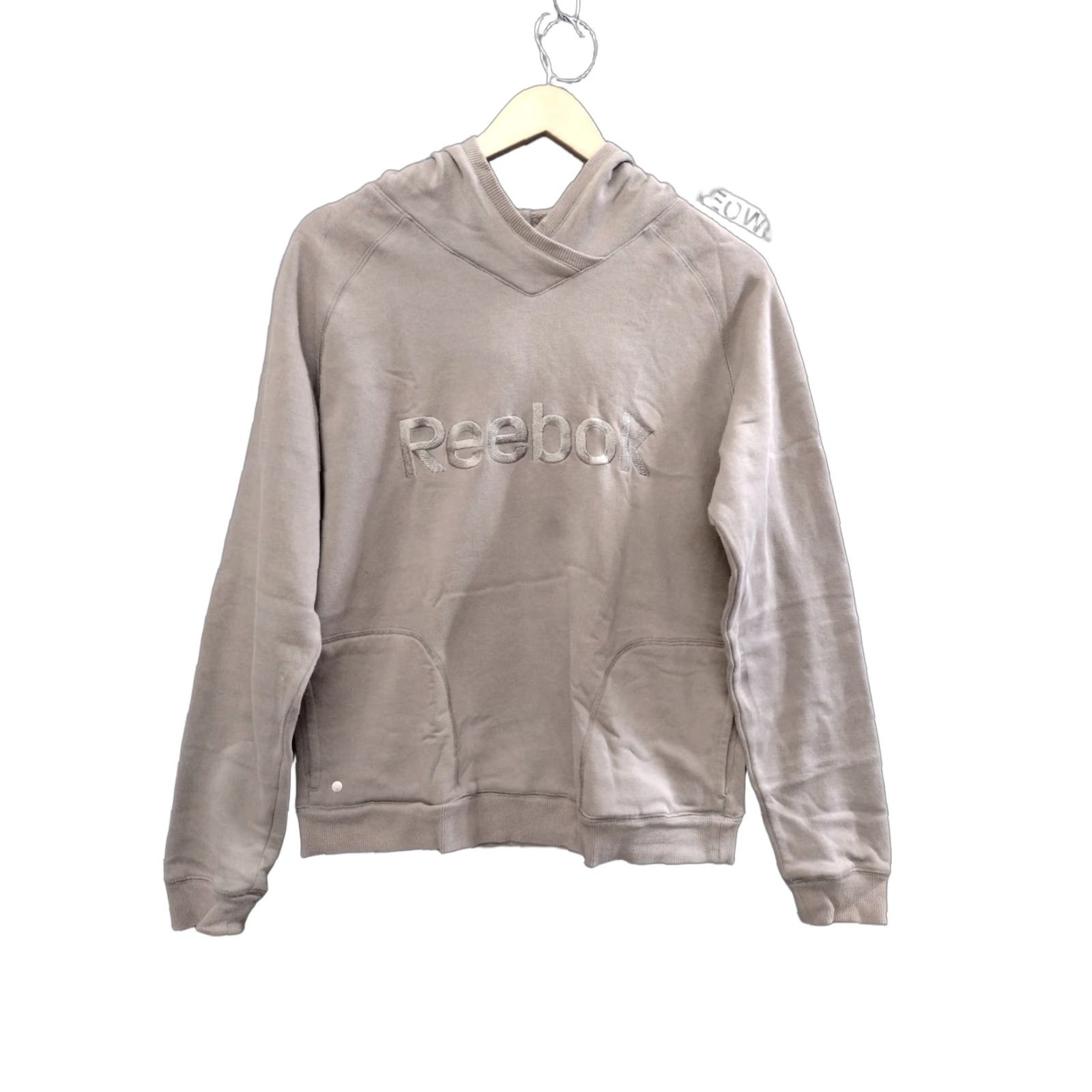 Reebok Reebok Hoodie Women's XL Beige Logo Pullover Hooded Sweatshirt Activewear Casual Modern Fit Size XL / US 12-14 / IT 48-50 - 1 Thumbnail