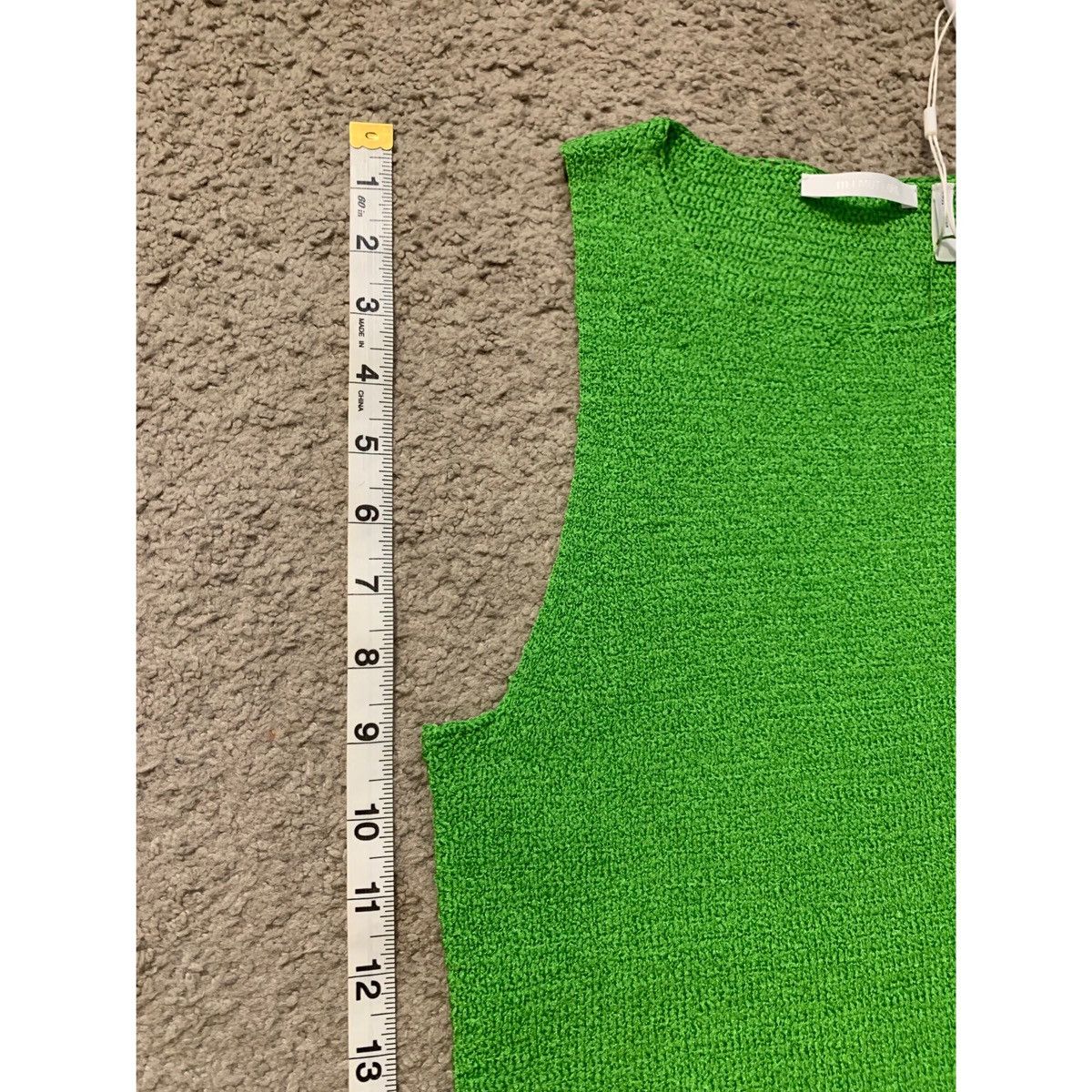Helmut Lang HELMUT LANG GREEN KNIT LUXURY TANK TOP Size L / US 10 / IT 46 - 15 Thumbnail