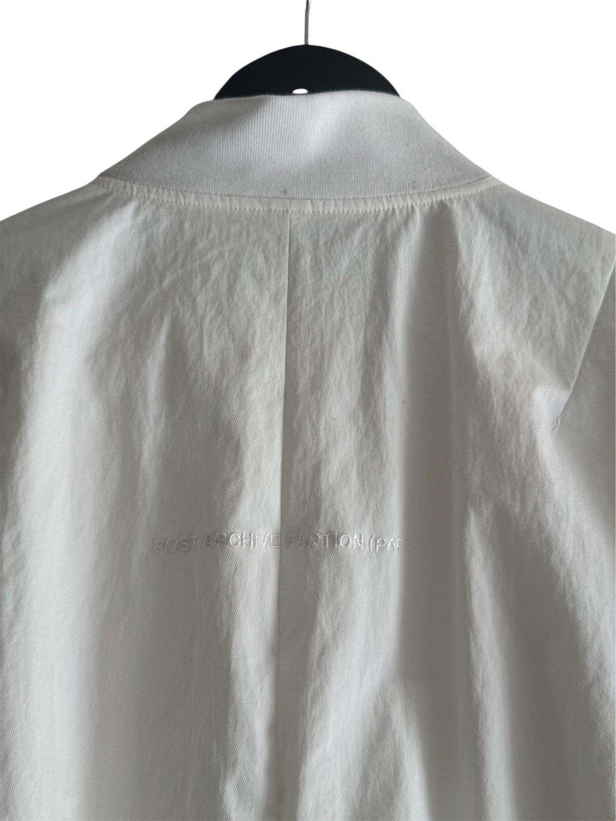 POST ARCHIVE FACTION (PAF) Post Archival Faction PAF White Nylon Zip Up Runway Bomber Size US XL / EU 56 / 4 - 4 Thumbnail