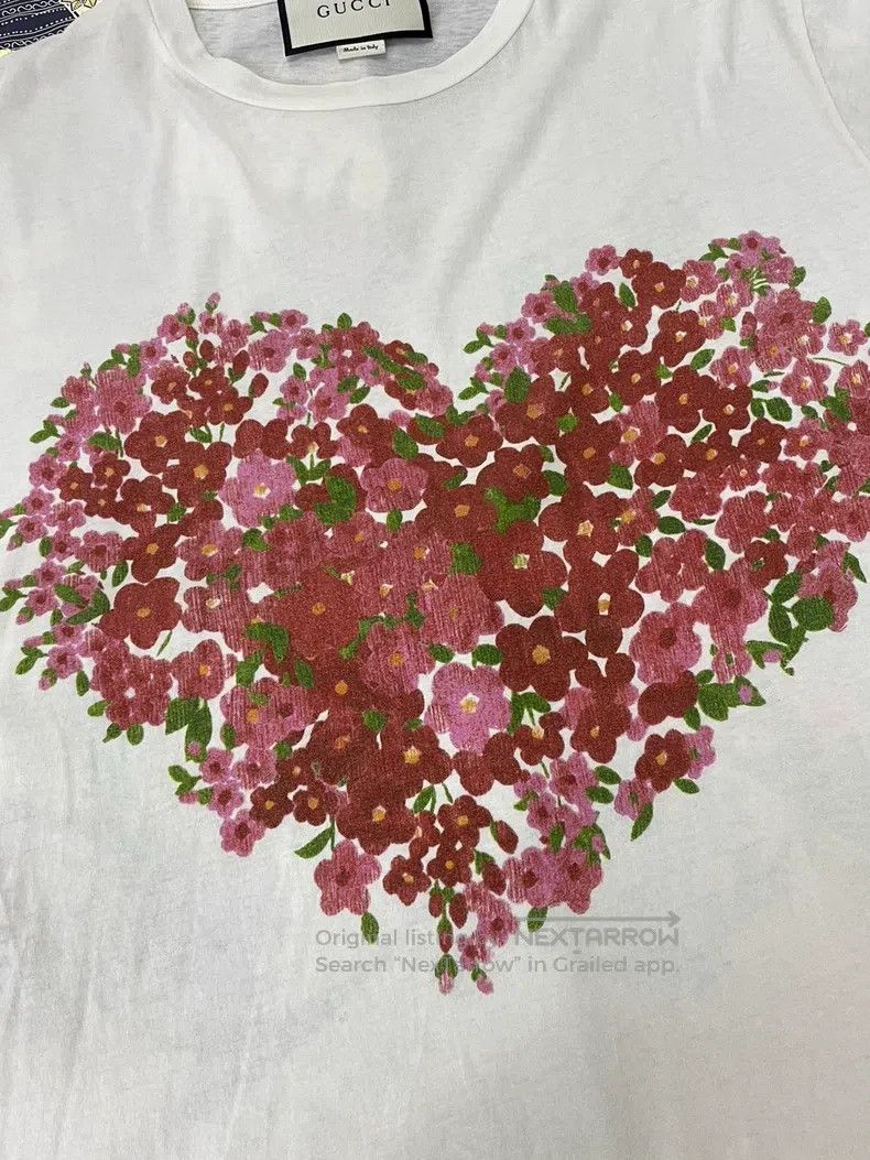 Gucci Gucci Love flower letter printed short-sleeved T-shirt Size M / US 6-8 / IT 42-44 - 2 Thumbnail
