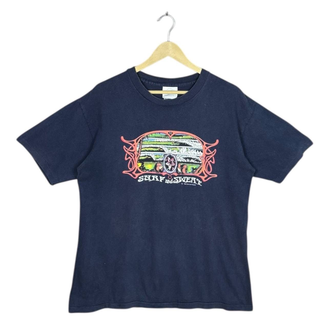 Vintage Vintage 1994 Surf and Sweat T-Shirt M Single Stitch USA 90s Size US M / EU 48-50 / 2 - 1 Thumbnail
