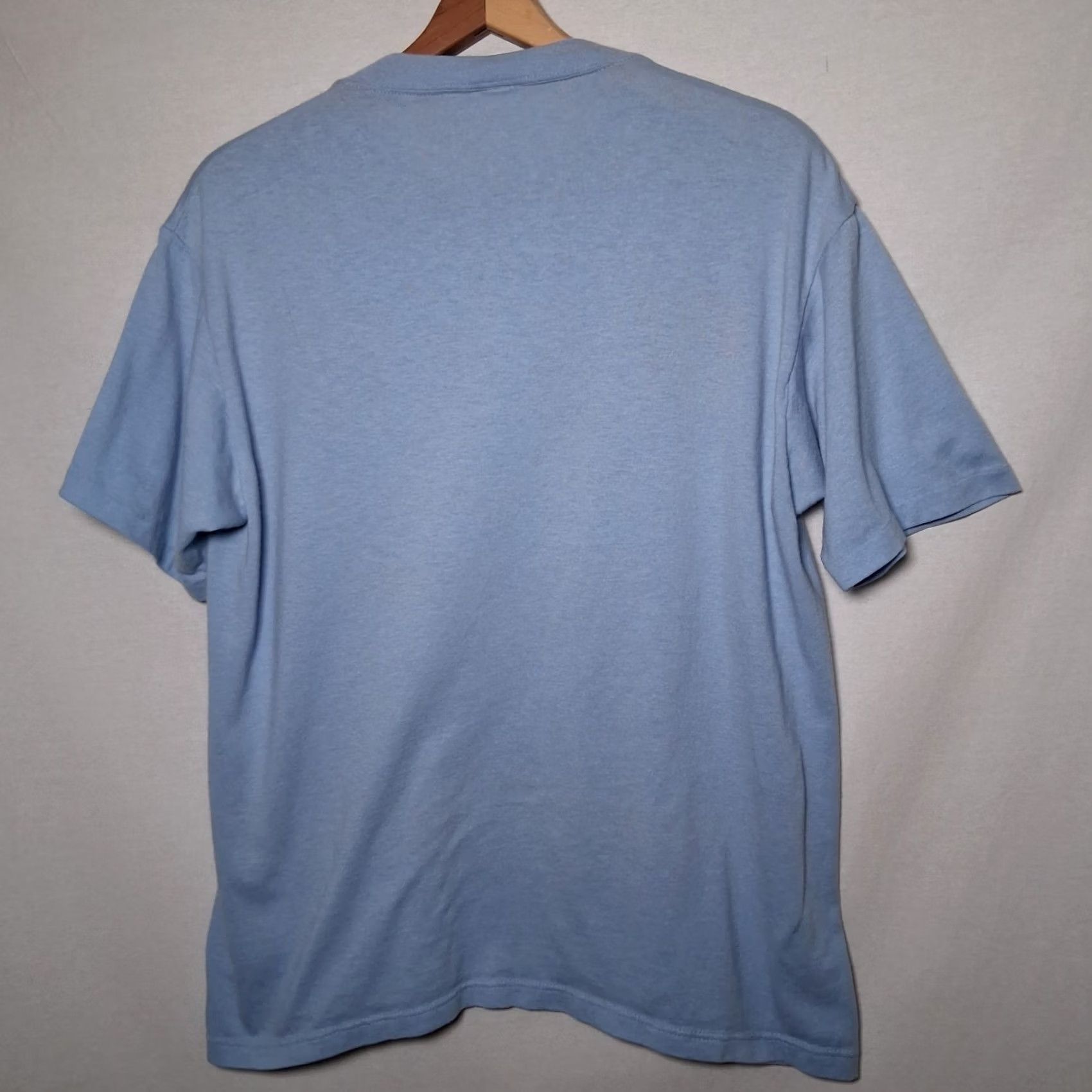 Jerzees VINTAGE Democrat T Shirt Large Blue Donkey USA Flag Patriotic Funny READ | JERZEES | Men | Cotton Blend | Short Sleeve | Crew Neck | Vintage Yes Size US L / EU 52-54 / 3 - 3 Thumbnail