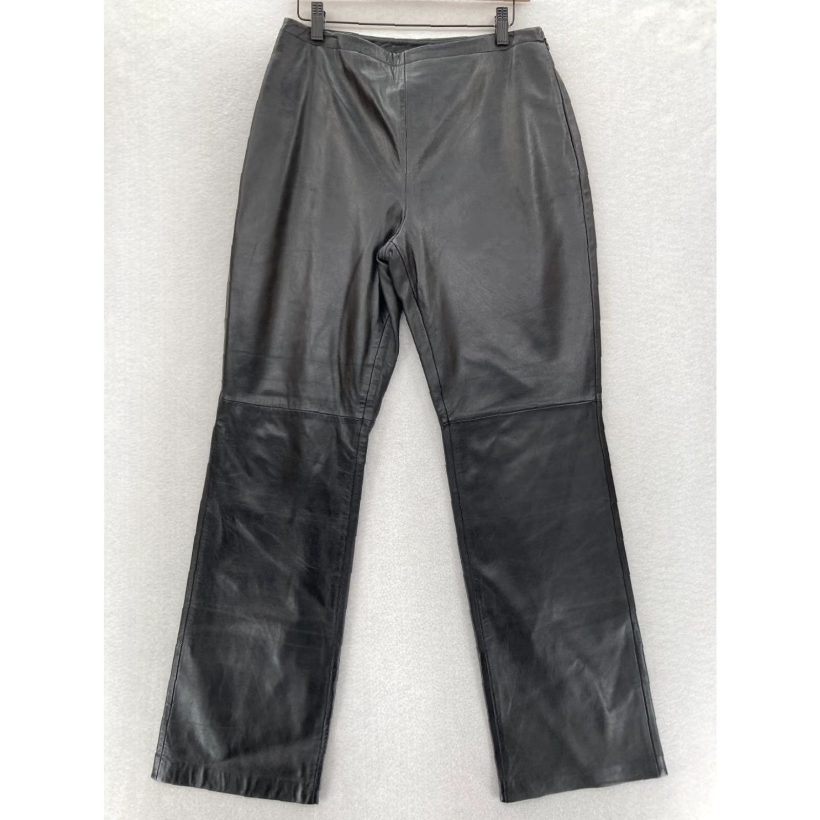 Croft & Barrow Croft & Barrow Leather Pants Women's 10 Black Lined Y2K NWT Vintage Lambskin Pants Size 32" / US 10 / IT 46 - 2 Thumbnail