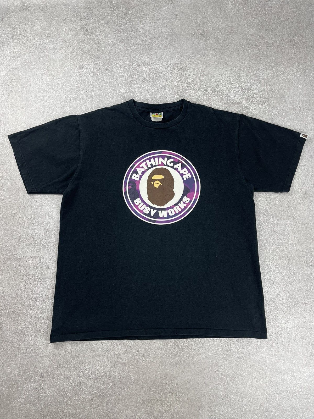 Bape selling Tee Busy Works BLACK PURPLE CAMO Vintage