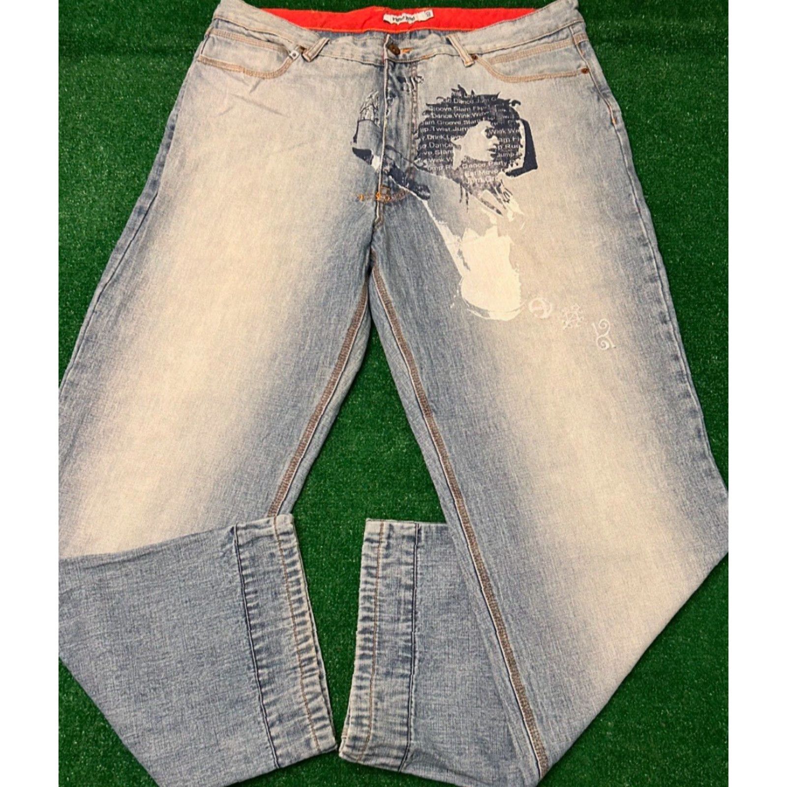 Vintage VINTAGE Indigo RED Playaz Baggy Skater Grunge Jeans VTG Mens 40 Hip Hop Wide-Leg 40x32 Men Size US 40 / EU 56 - 3 Thumbnail