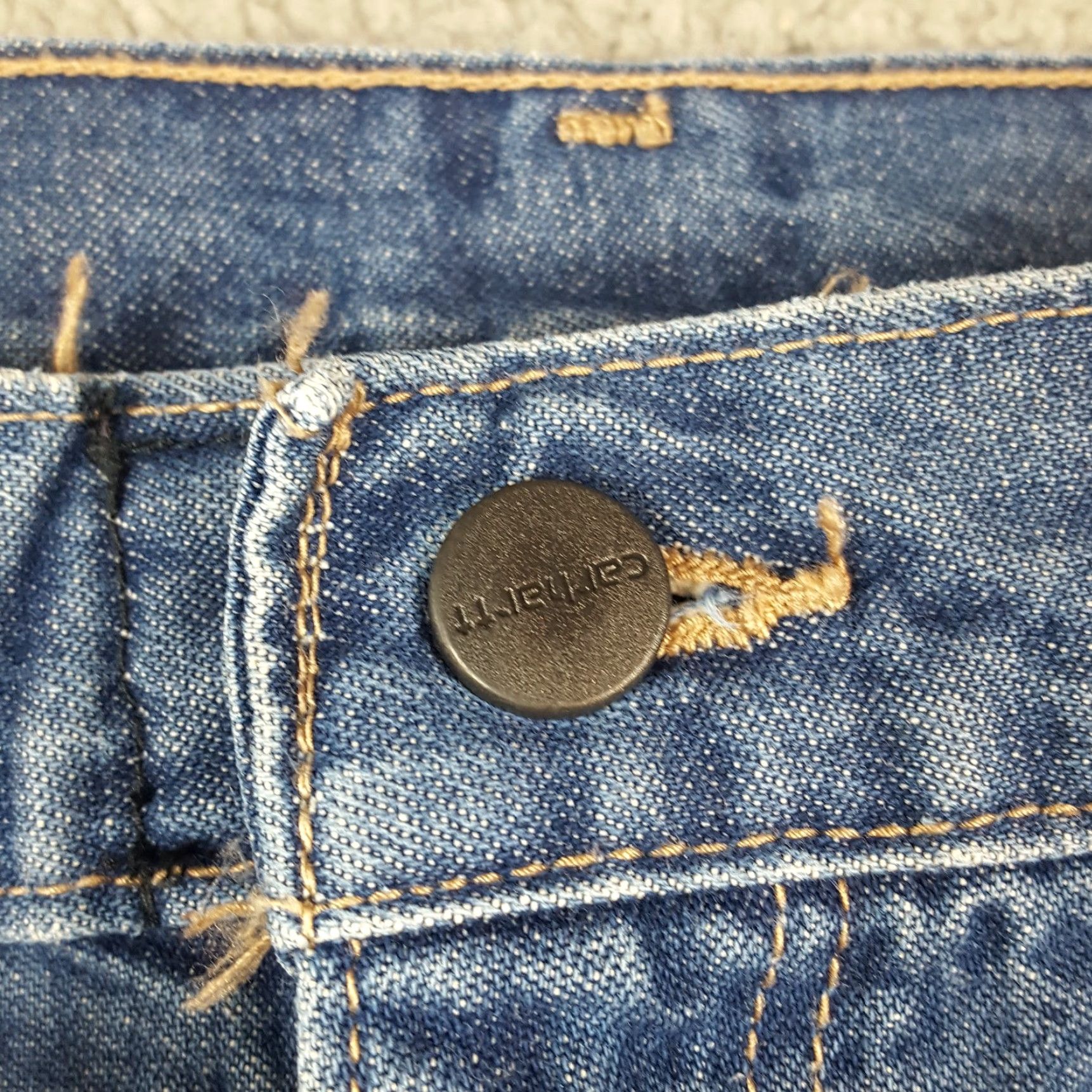 Carhartt VINTAGE Carhartt Flame-Resistant NFPA 2112 Men's Jeans 38x30 Denim Blue Workwear 90s 00s Rock Y2K Size US 38 / EU 54 - 4 Thumbnail