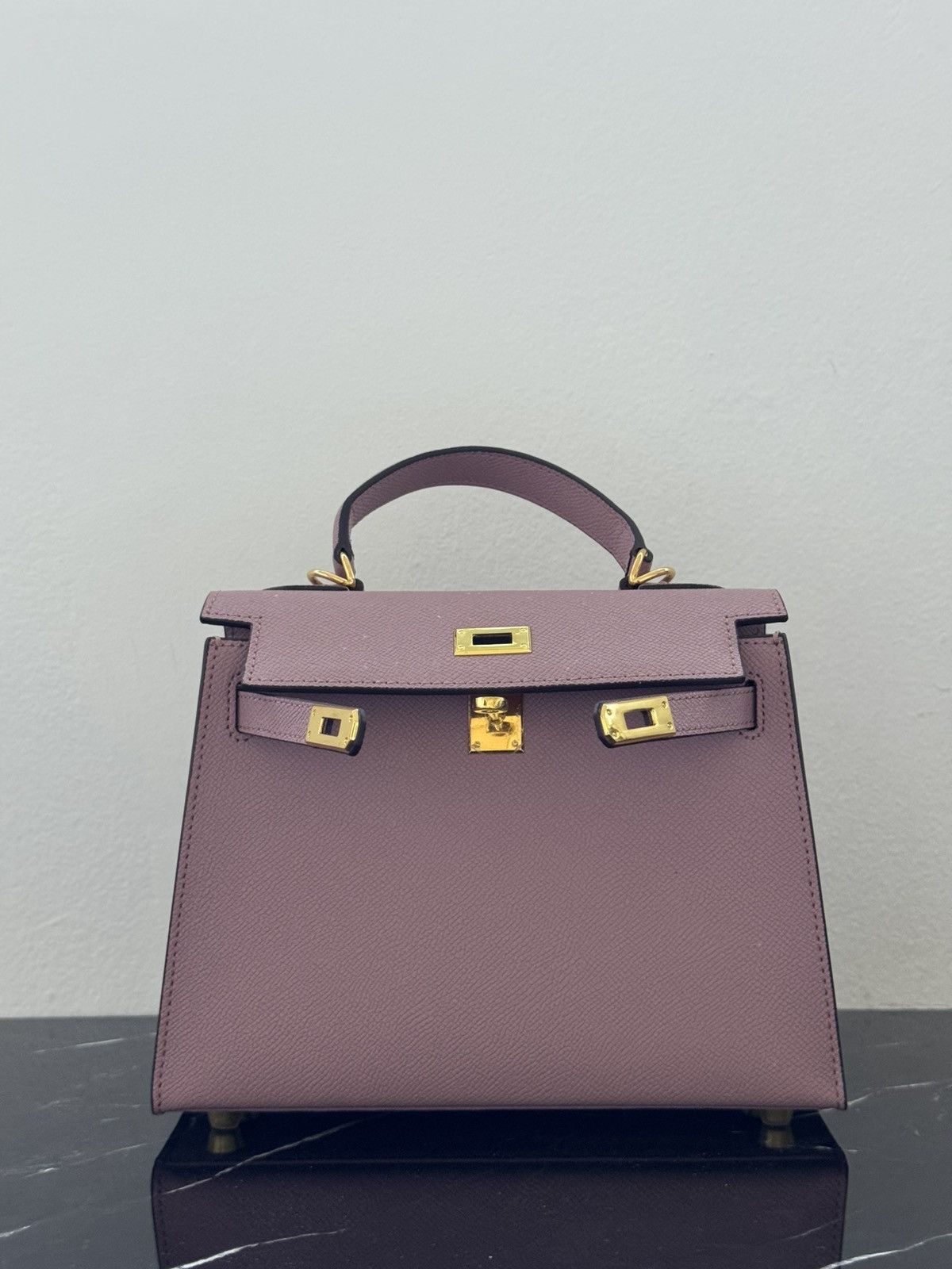 Other Mauve “Kelly-Style” Top Handle Bag Size ONE SIZE - 2 Thumbnail