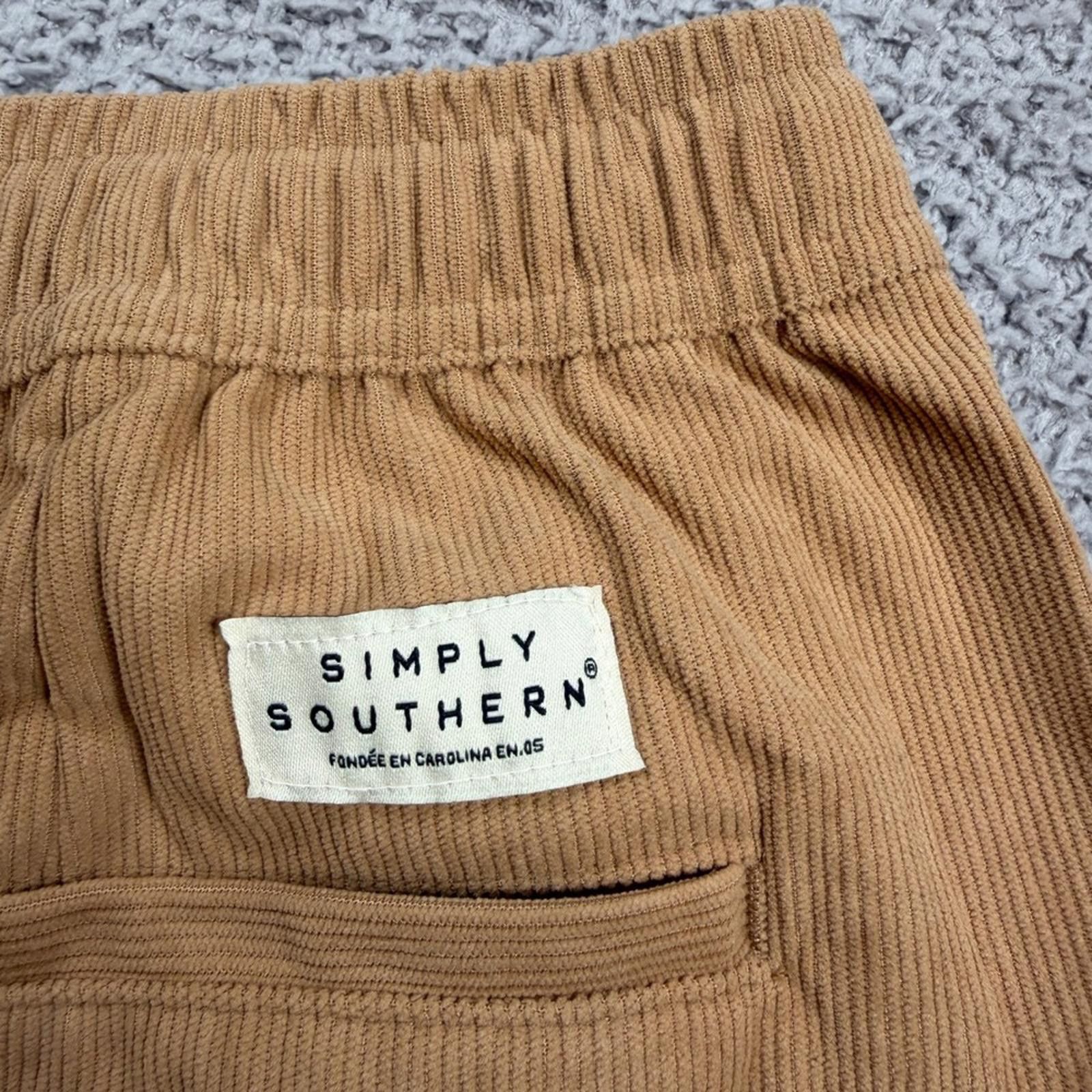 Other Simply Southern Mens Corduroy Shorts Tan XL NWT Size US 36 / EU 52 - 6 Thumbnail
