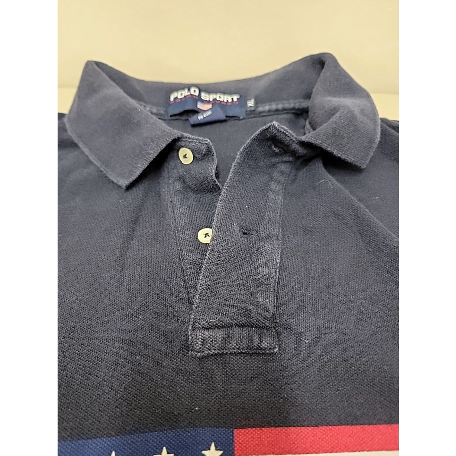 Ralph Lauren VINTAGE Ralph Lauren POLO SPORT FLAG Stars and Stripes Short Sleeve Polo XL Men Blue Polo Shirt Shirt Size US XL / EU 56 / 4 - 6 Thumbnail