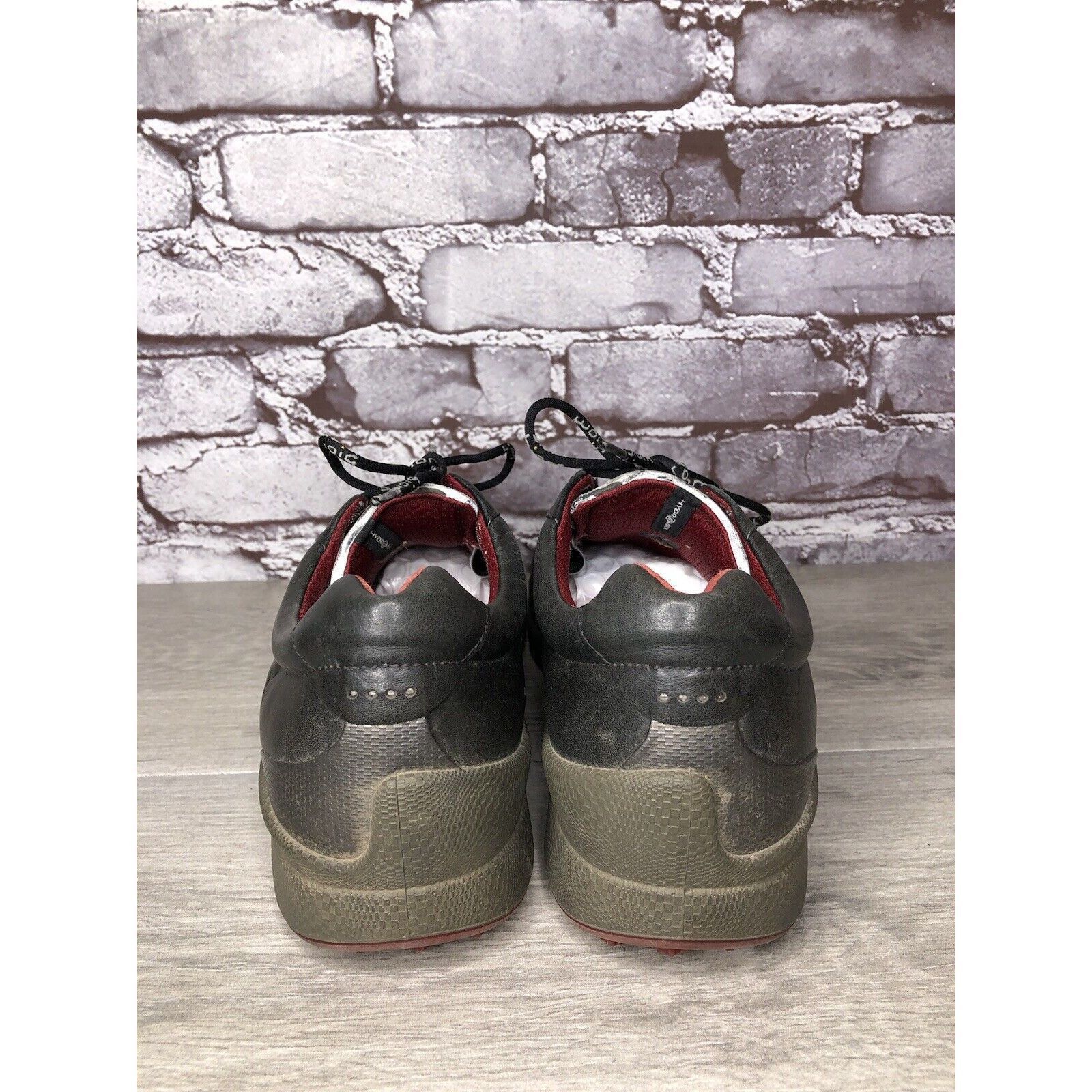 Ecco ECCO Biom Black Yak Leather Spikeless Red Casual Golf Shoes Size US 11 / EU 44 - 5 Thumbnail