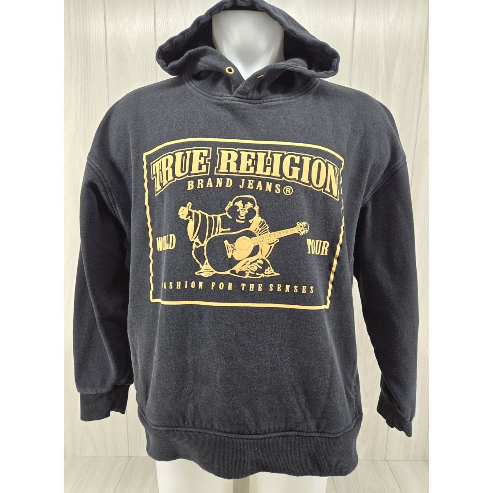 True Religion True Religion Hoodie Men XL Black Buddha Classic Pullover Full Zip Hooded Pockets Logo Size US XL / EU 56 / 4 - 2 Thumbnail