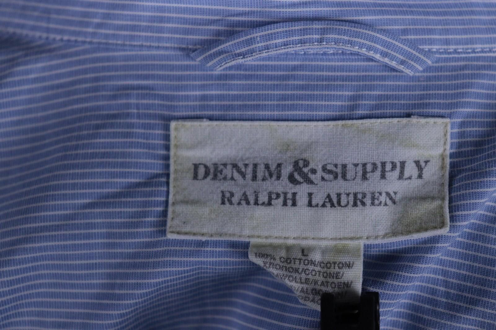 Denim & Supply Ralph Lauren Denim & Supply Ralph Lauren Blue Pinstripe Down Shirt L Size US L / EU 52-54 / 3 - 12 Thumbnail