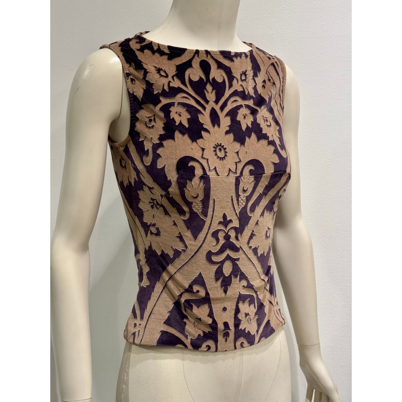 Dolce & Gabbana F/W 1998 Dolce Gabbana velvet paisley top Size S / US 4 / IT 40 - 8 Thumbnail