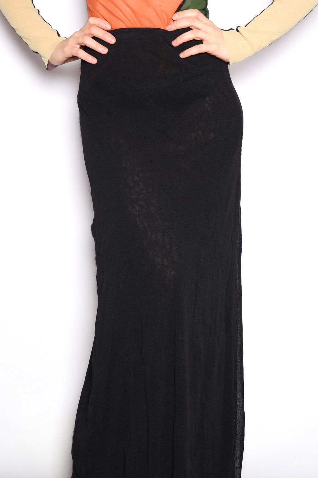 Jean Paul Gaultier Jean Paul Gaultier Vintage Mesh Maxi Long Skirt Black Size 27" / US 4 / IT 40 - 2 Thumbnail