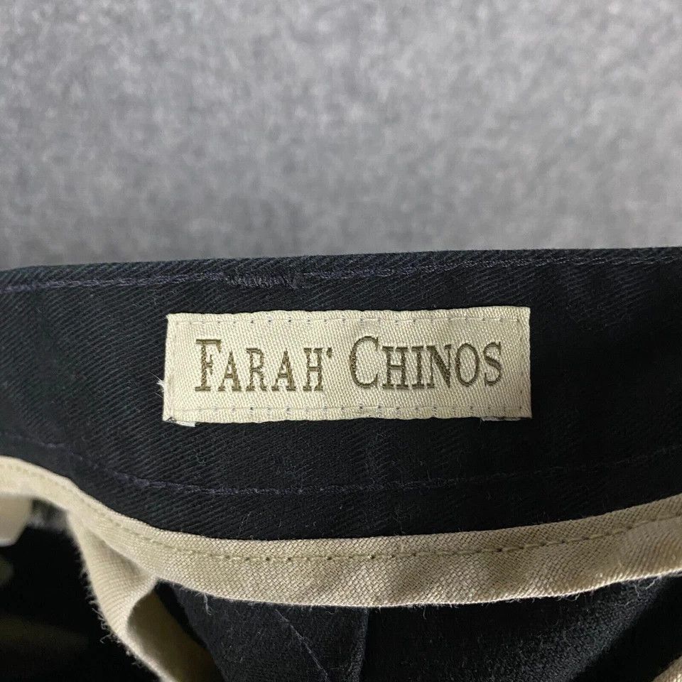 Farah Farah's Chino Pants 42x30 Men's Adults Zipper Fly Black Size US 42 / EU 58 - 7 Thumbnail