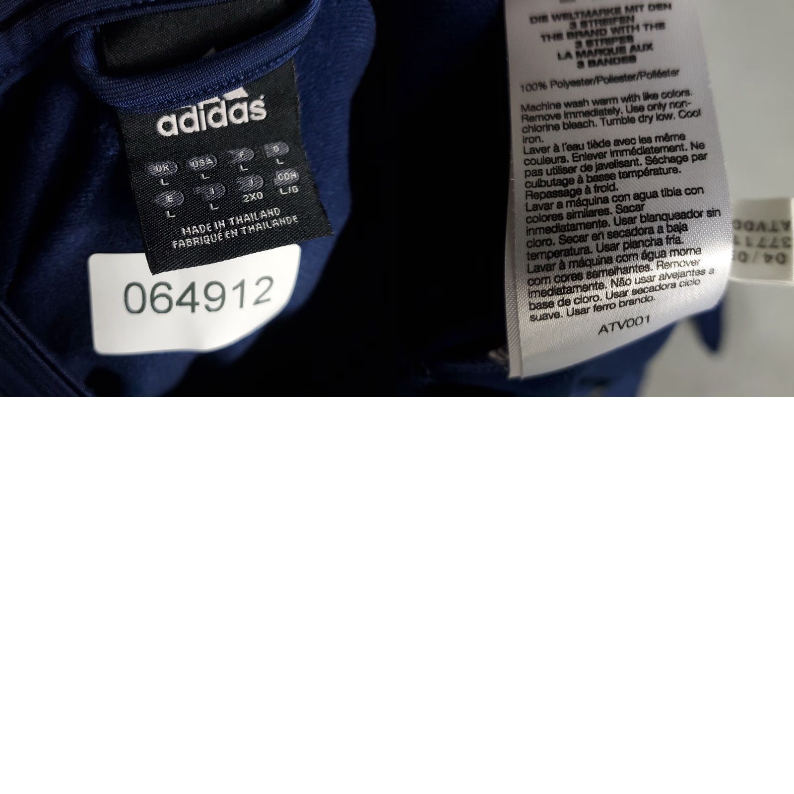 Adidas Adidas Jacket Mens Large Blue Lightweight Full Zip Track Jacket Sports Modern Mens Size US L / EU 52-54 / 3 - 8 Thumbnail