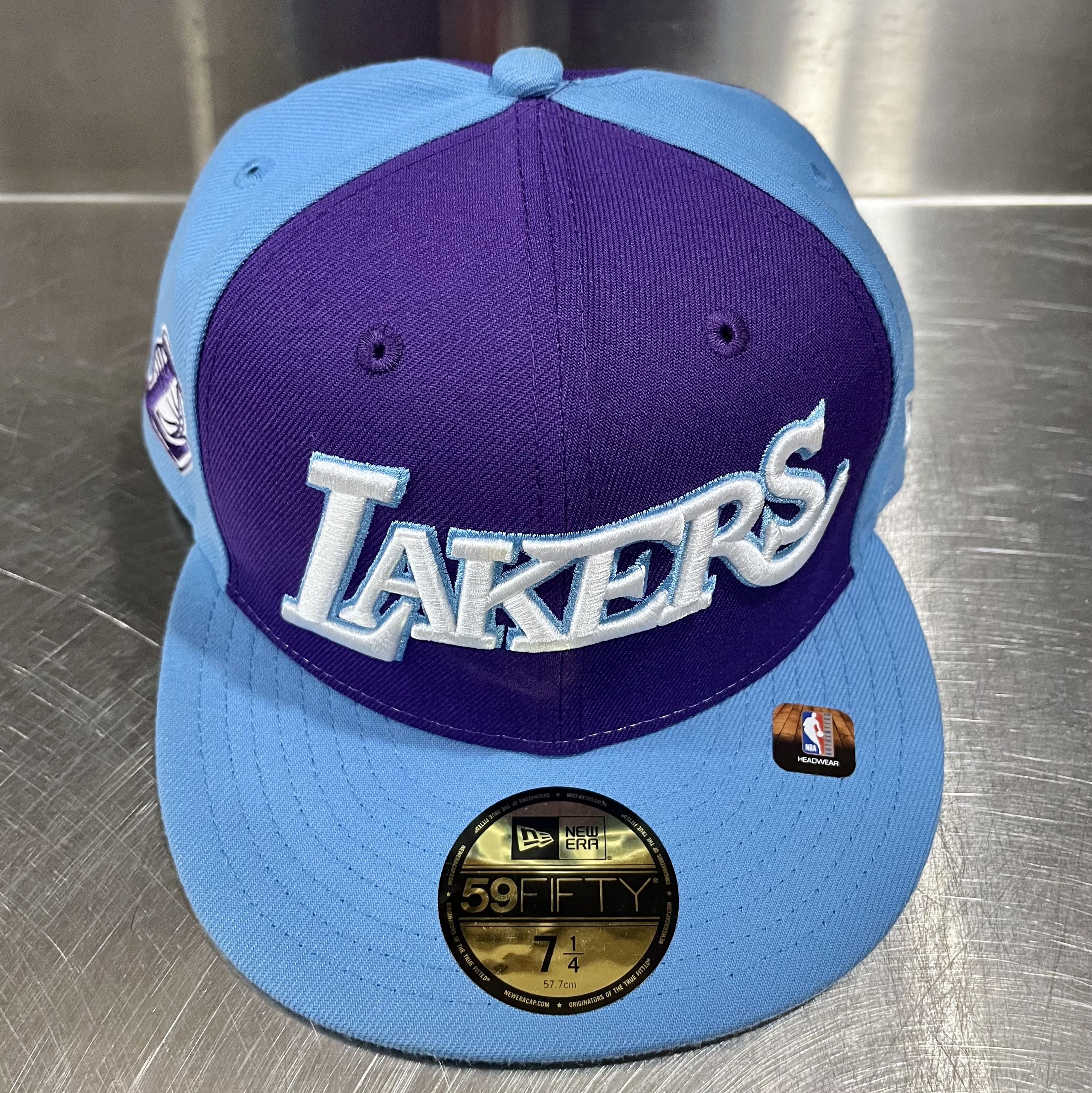 New Era Los Angeles LA Lakers Script City Edition 59FIFTY Hat 7 1/4 Size ONE SIZE - 2 Thumbnail