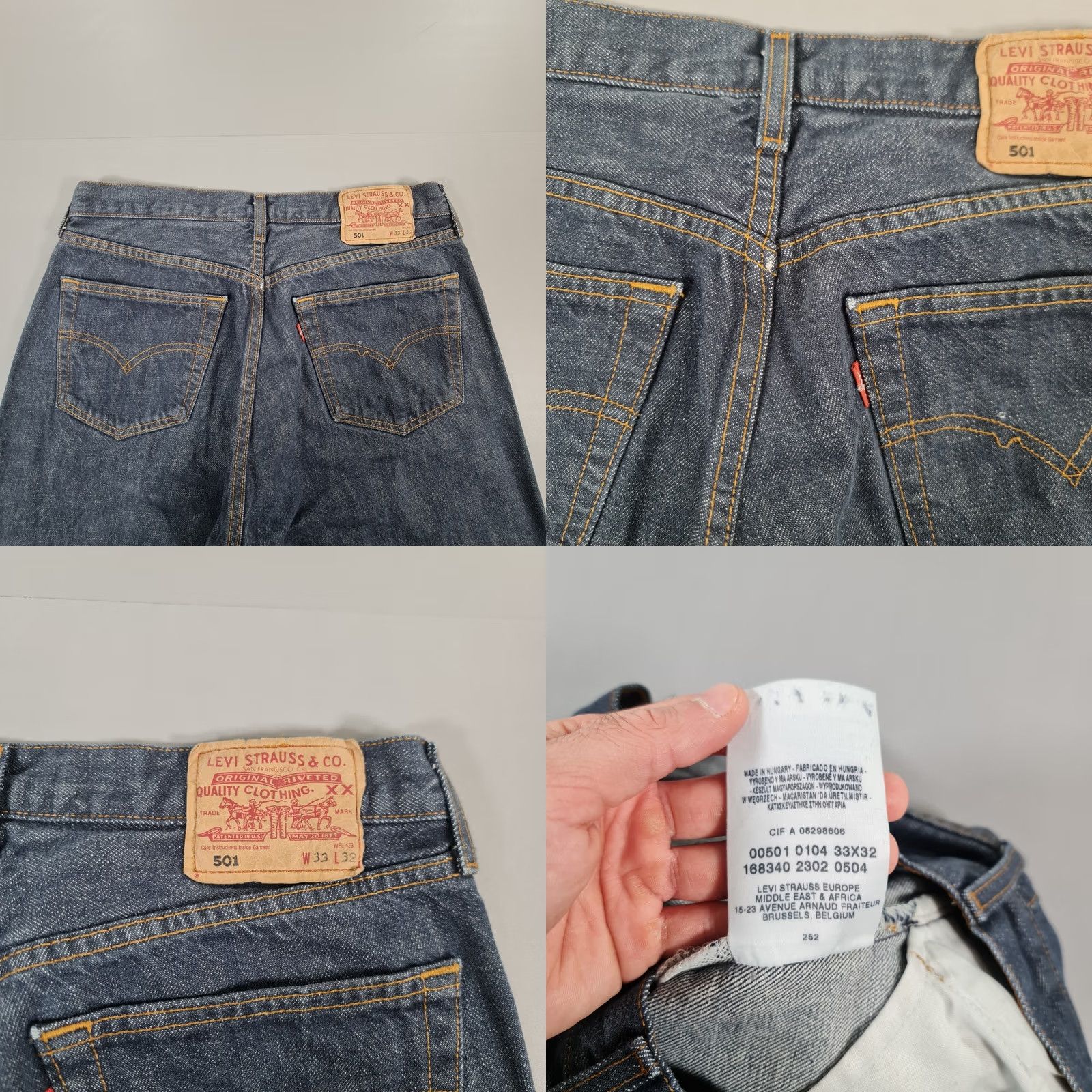 Levi's VINTAGE Levi's 501 Jeans Mens Regular Straight W32 L32 Denim Blue 90s USA Classic Size US 32 / EU 48 - 8 Thumbnail