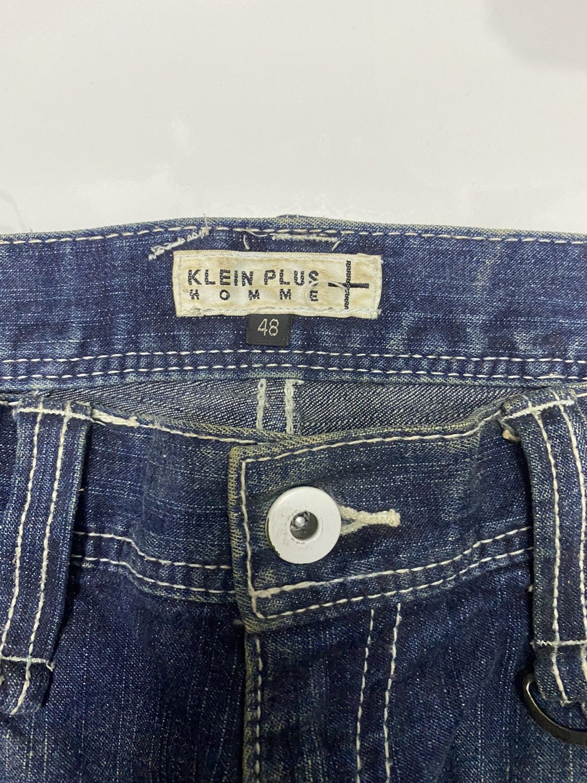 Japanese Brand × Michel Klein × Tornado Mart 🔥KLEIN PLUS HOMME DISTRESSED DENIM JEANS TORNADO MART STYLE Size US 32 / EU 48 - 7 Thumbnail