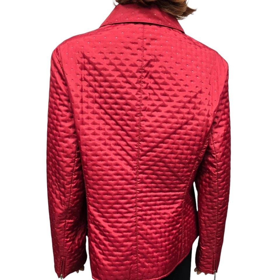 Robert Talbott × Vintage Talbots Quilted Puffer Jacket Full Zip 14 Light Insulated Size XL / US 12-14 / IT 48-50 - 9 Thumbnail