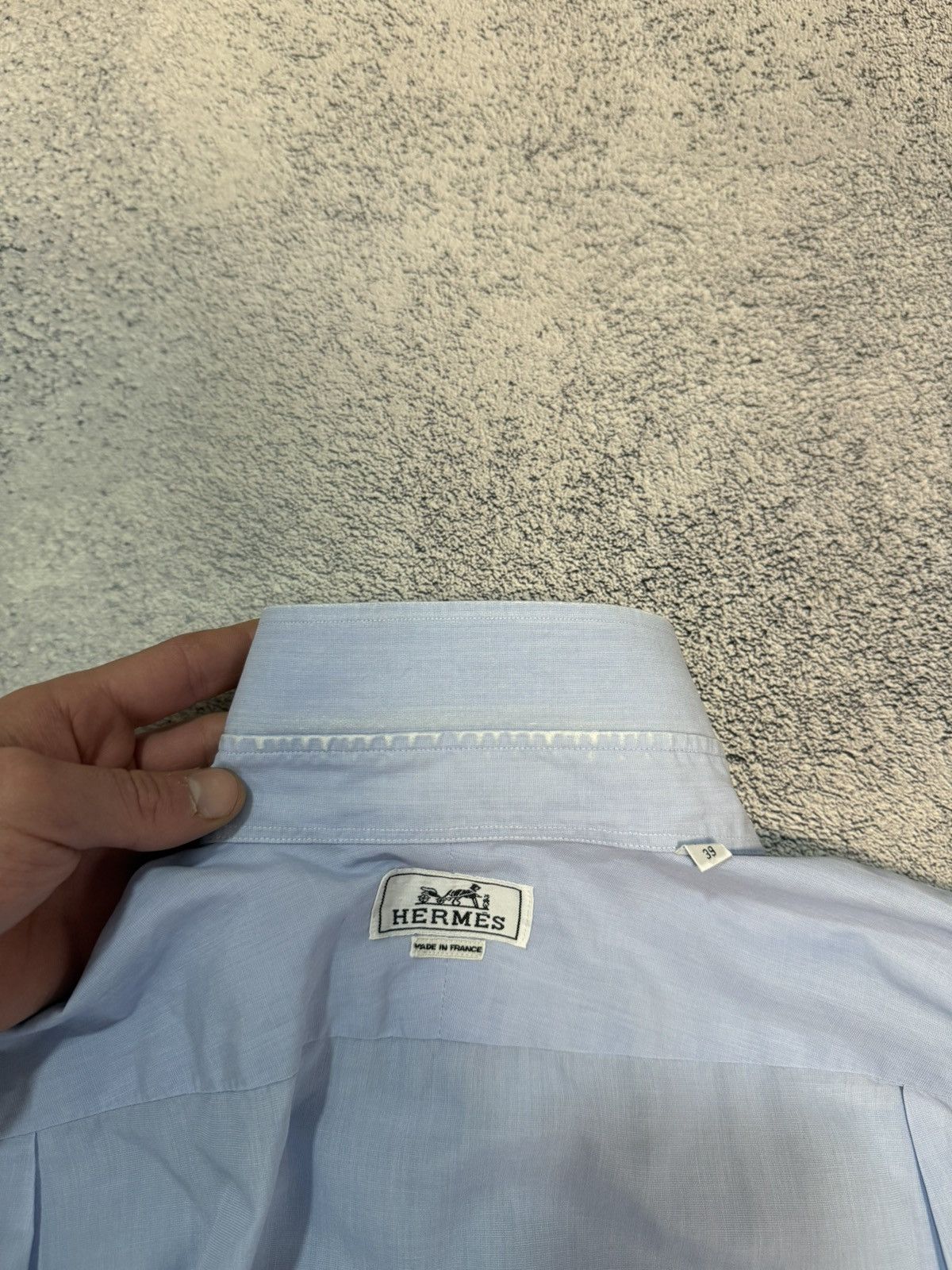 Hermes Hermes Men Shirt Long Sleeve 15 (1/2) 39 Button Front France Size US S / EU 44-46 / 1 - 14 Thumbnail