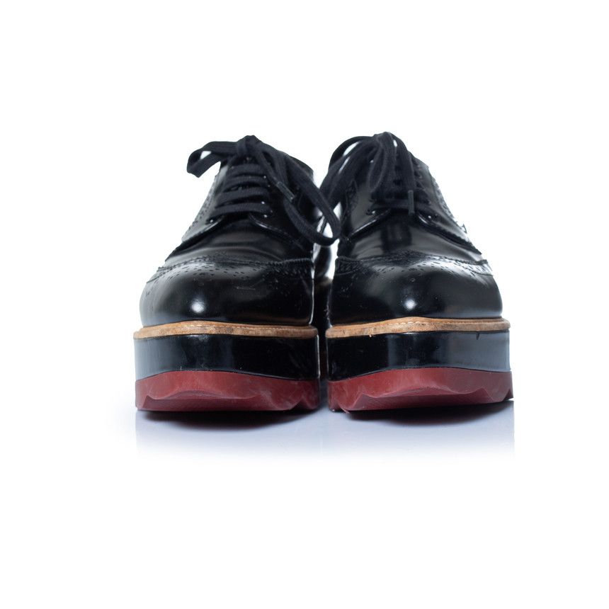 Prada Prada, shiny leather broque platform sneakers Size US 10.5 / IT 40.5 - 4 Thumbnail