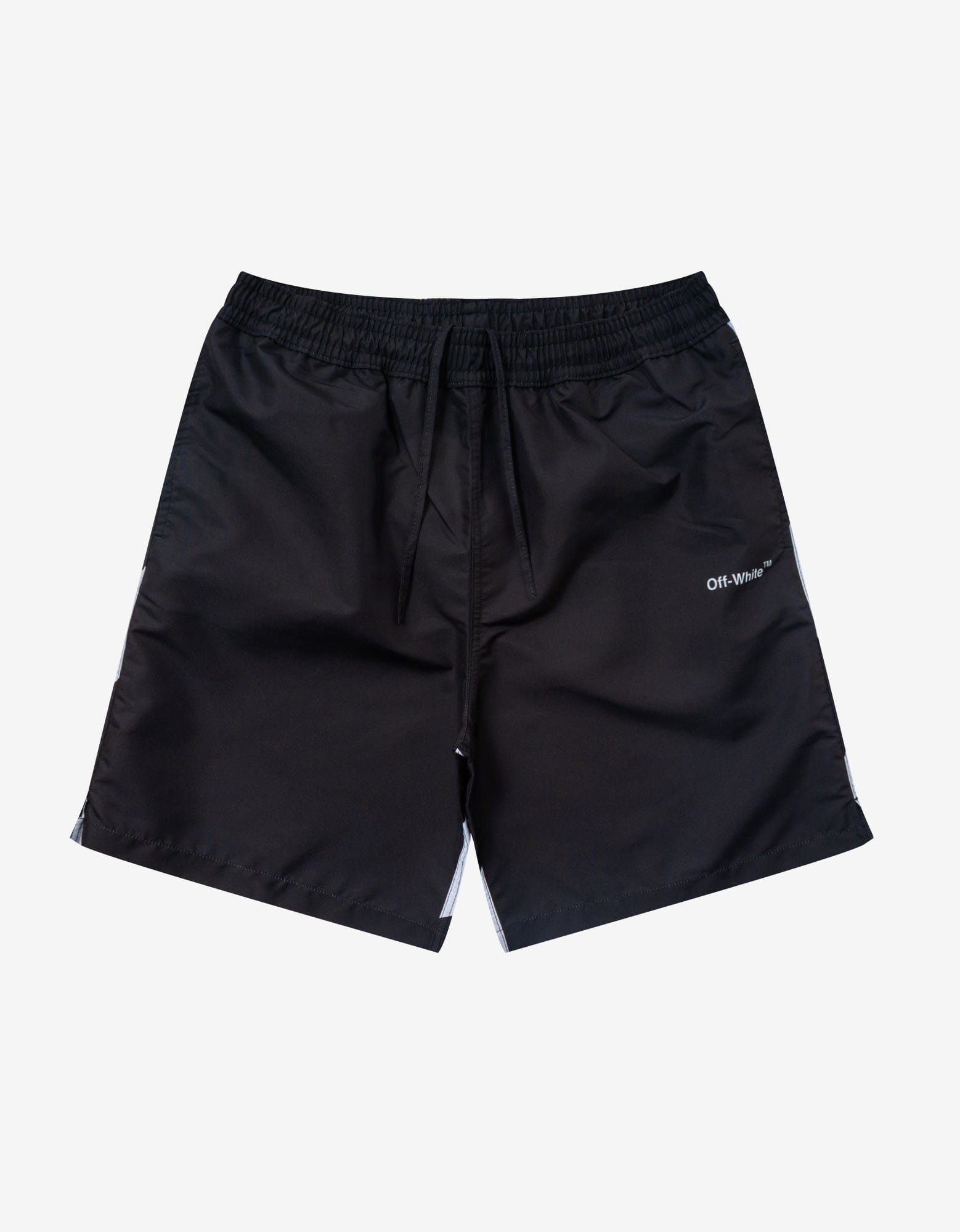 image of Off White Black Diag Surfer Swim Shorts Size L, Men's