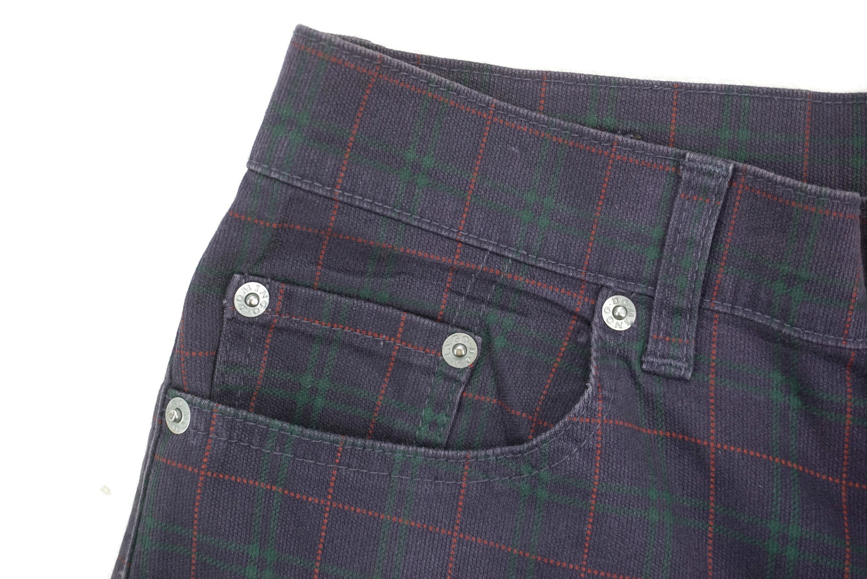 Japanese Brand Domingo Jeans fit W27xL32 Tartan Denim Made in Japan Size 27" / US 4 / IT 40 - 4 Thumbnail