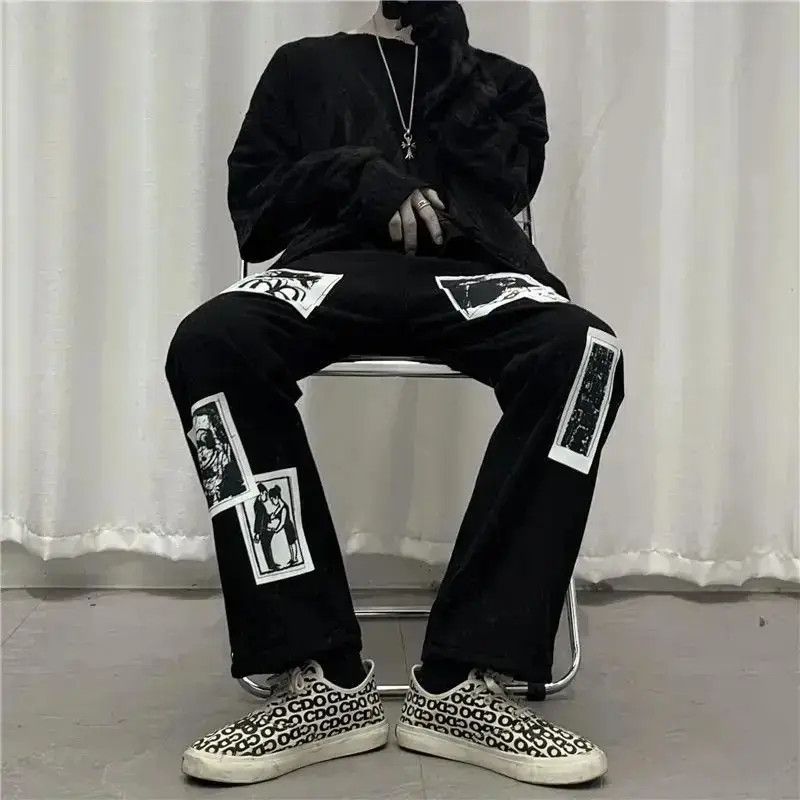 Japanese Brand Japanese style punk jeans with patches Size US 32 / EU 48 - 3 Thumbnail