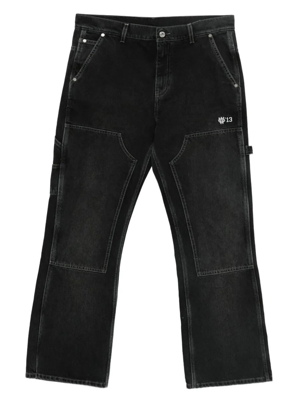 Off-White `Gothic Ow` Flare Carpenter Jeans Size US 34 / EU 50 - 1 Thumbnail