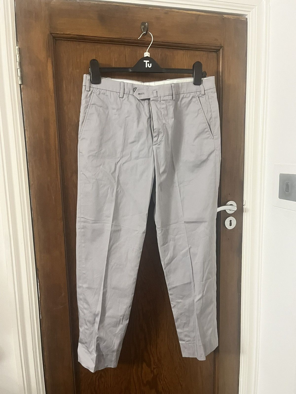 Loro Piana Loro piana grey cotton trousers w32 Size US 32 / EU 48 - 1 Thumbnail