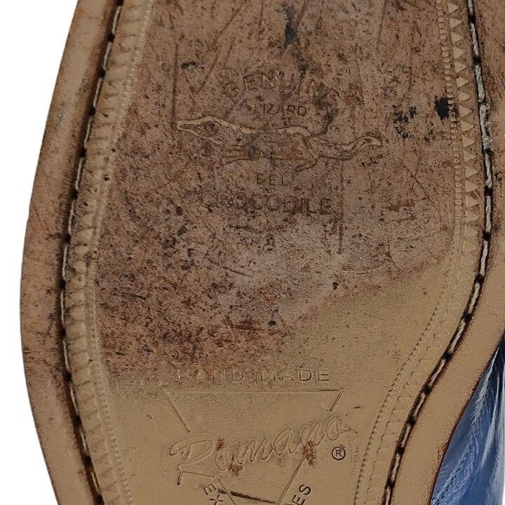 Other Vintage Exotic Romano Eel Crocodile Dress Shoes Baby Blue Cr Size US 9.5 / EU 42-43 - 7 Thumbnail