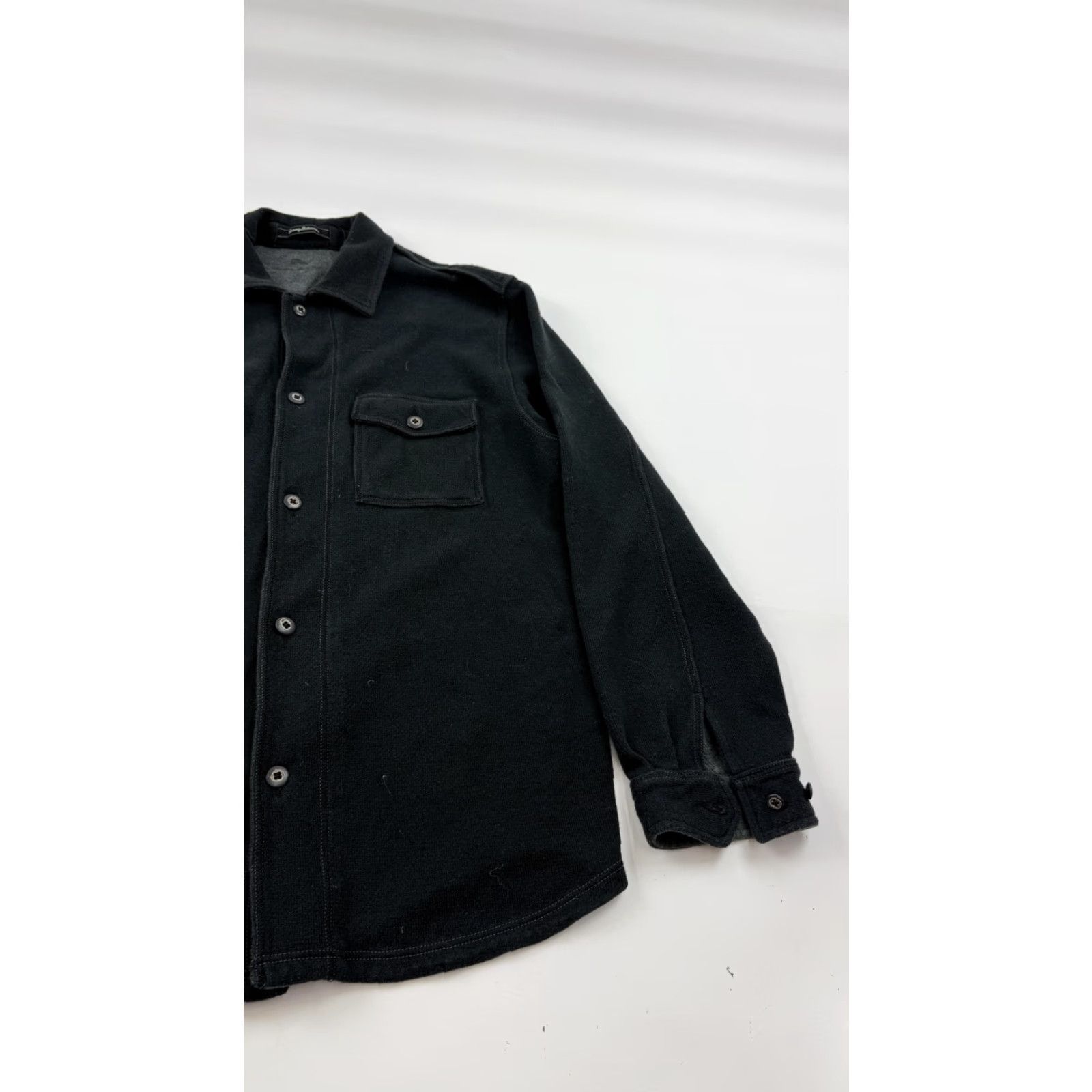 Tommy Bahama VINTAGE Tommy Bahama Shirt Jacket Mens Large Black Thermal Waffle Knit Button Pockets Size US XL / EU 56 / 4 - 2 Thumbnail