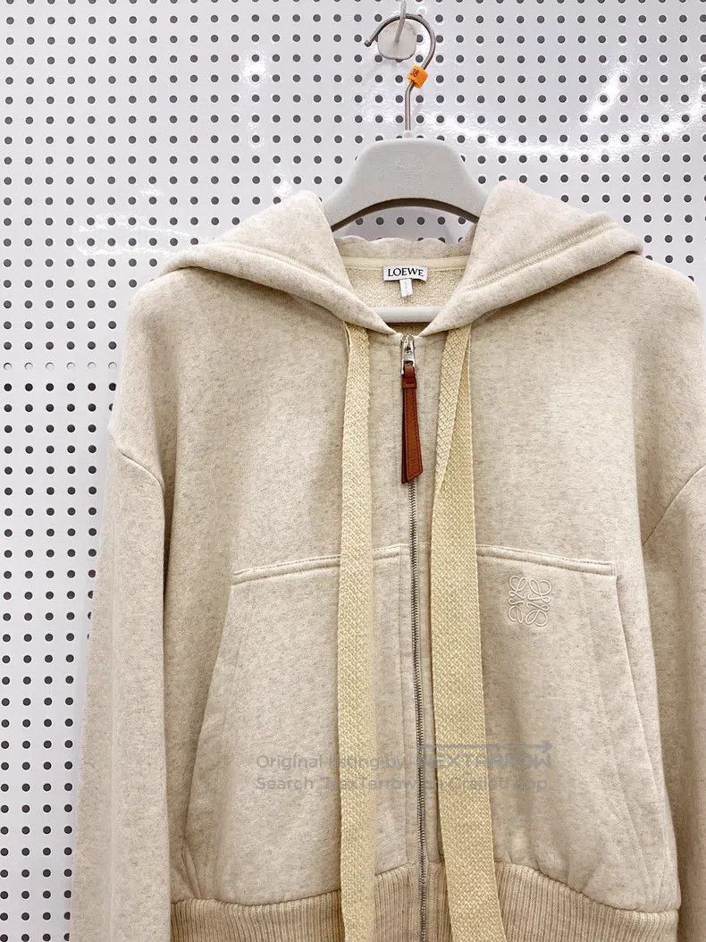 Loewe Loewe Beige Hooded Sweatshirt Jacket Size L / US 10 / IT 46 - 2 Thumbnail