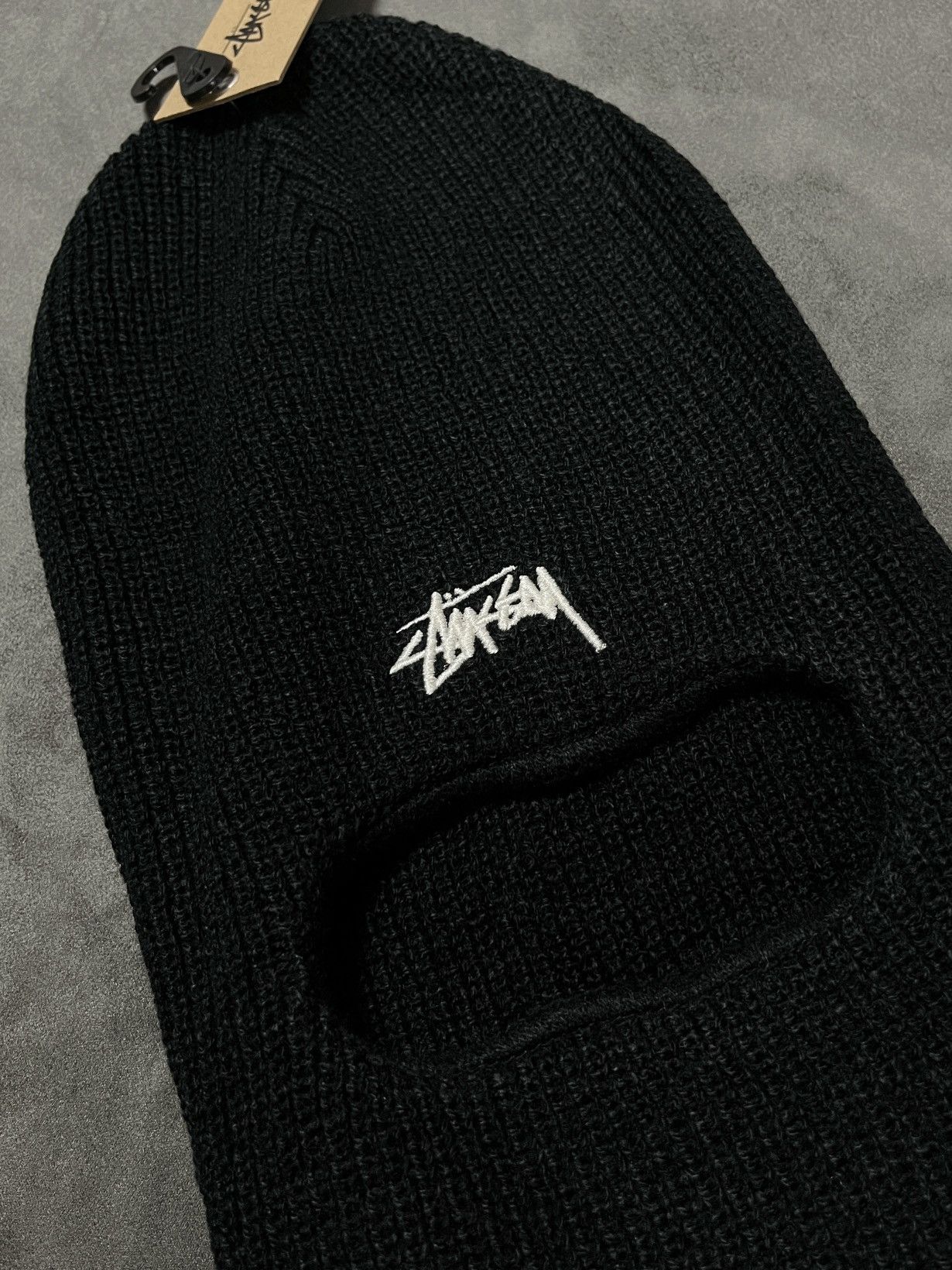 Stussy Rare Stussy Stock Knit Balaclava Black Ski Mask OS Size ONE SIZE - 2 Thumbnail