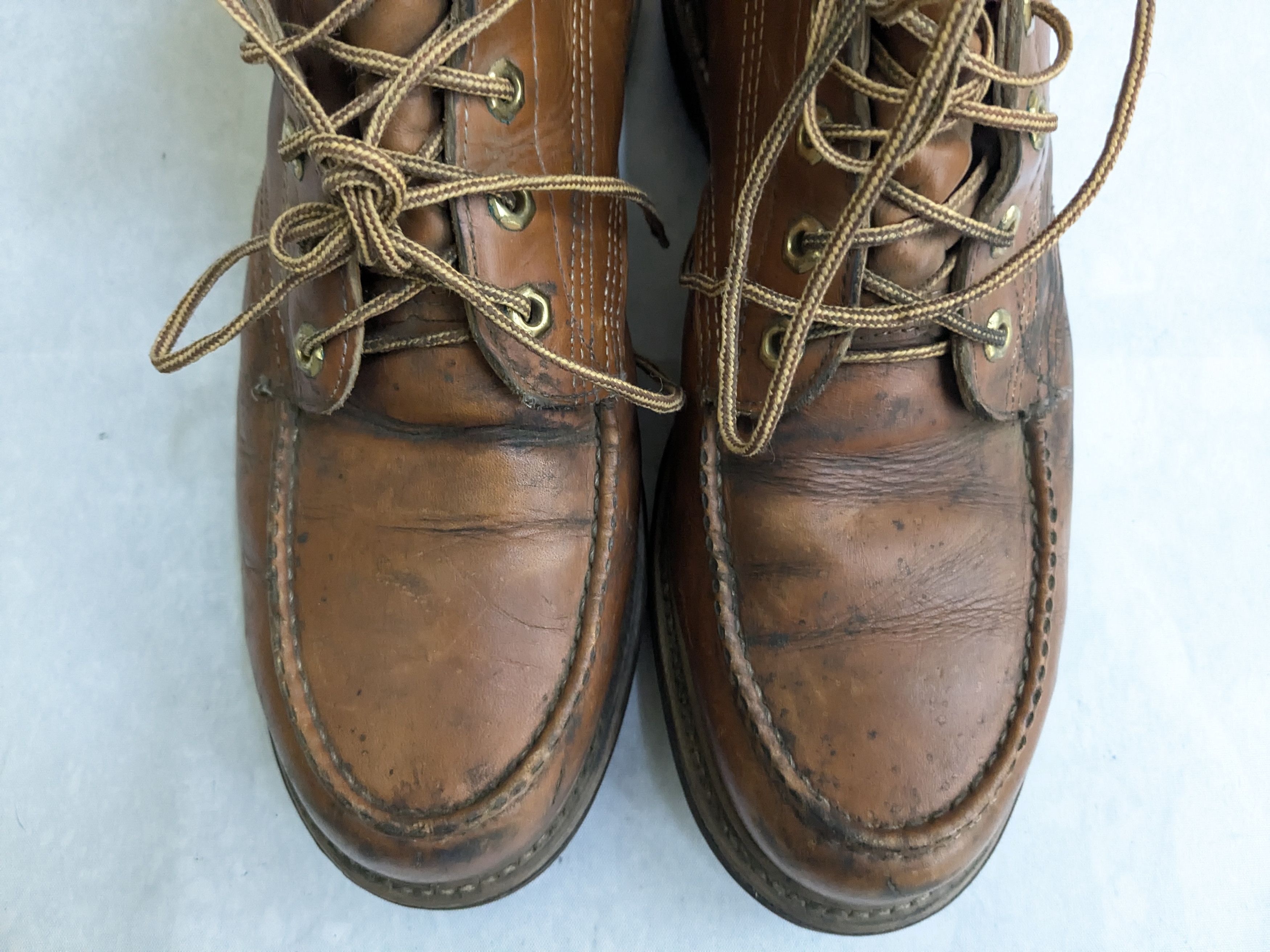 Vintage Vintage Combat Boots 9.5 Brown Leather Moc Toe Size US 9.5 / EU 42-43 - 3 Thumbnail