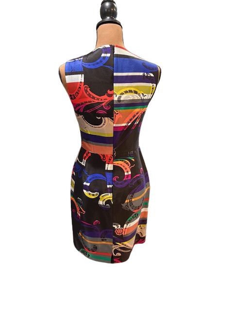 Trina Turk Black Mini Dress with Oversized Colorful Paisley Print Size M / US 6-8 / IT 42-44 - 7 Thumbnail