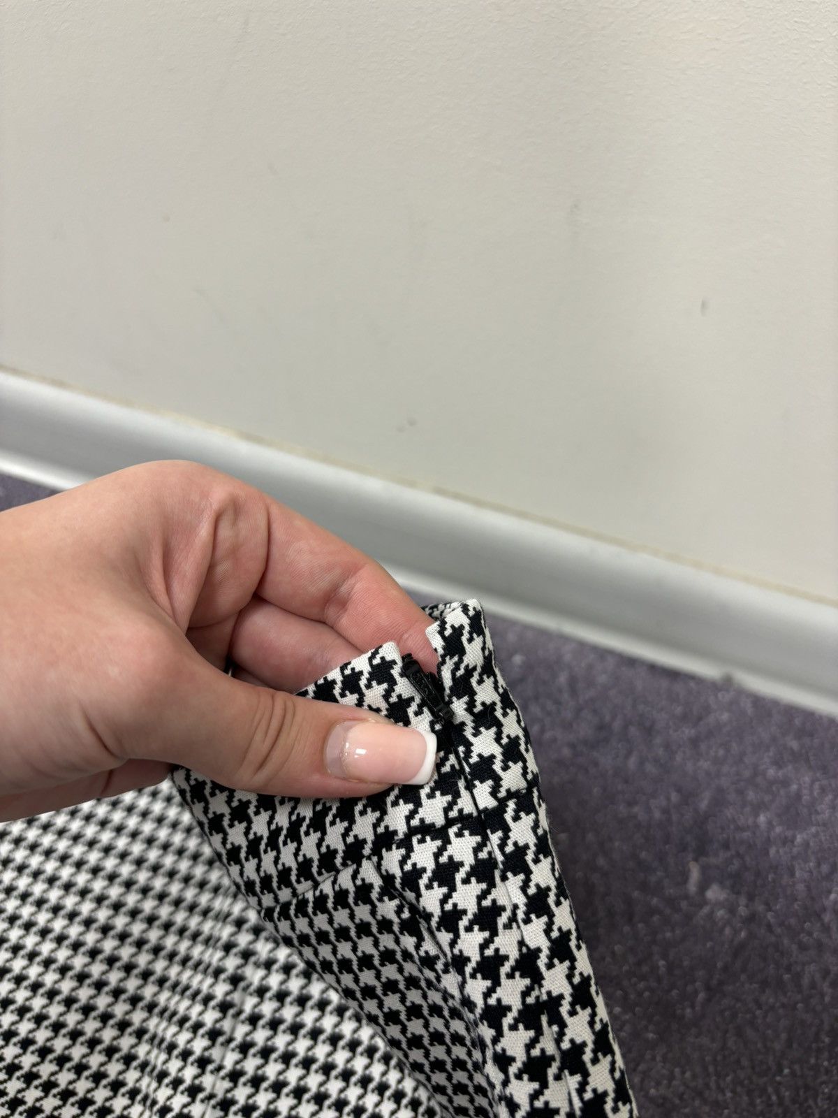 Sezane Sezane Clara Houndstooth High Waist Luxury Tapered Pants Size 26" / US 2 / IT 38 - 7 Thumbnail