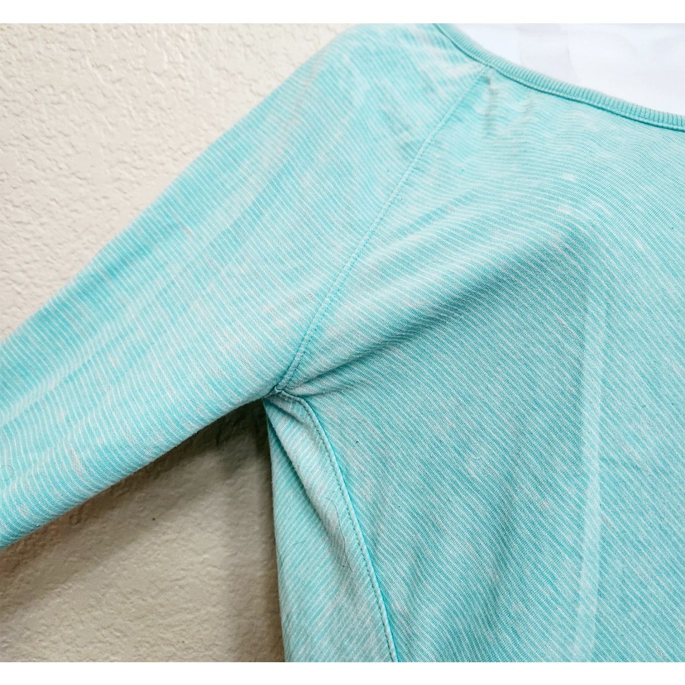 Other Green Tea Teal Burnout Long Sleeve Hi Low Top Large Comfy Size L / US 10 / IT 46 - 2 Thumbnail