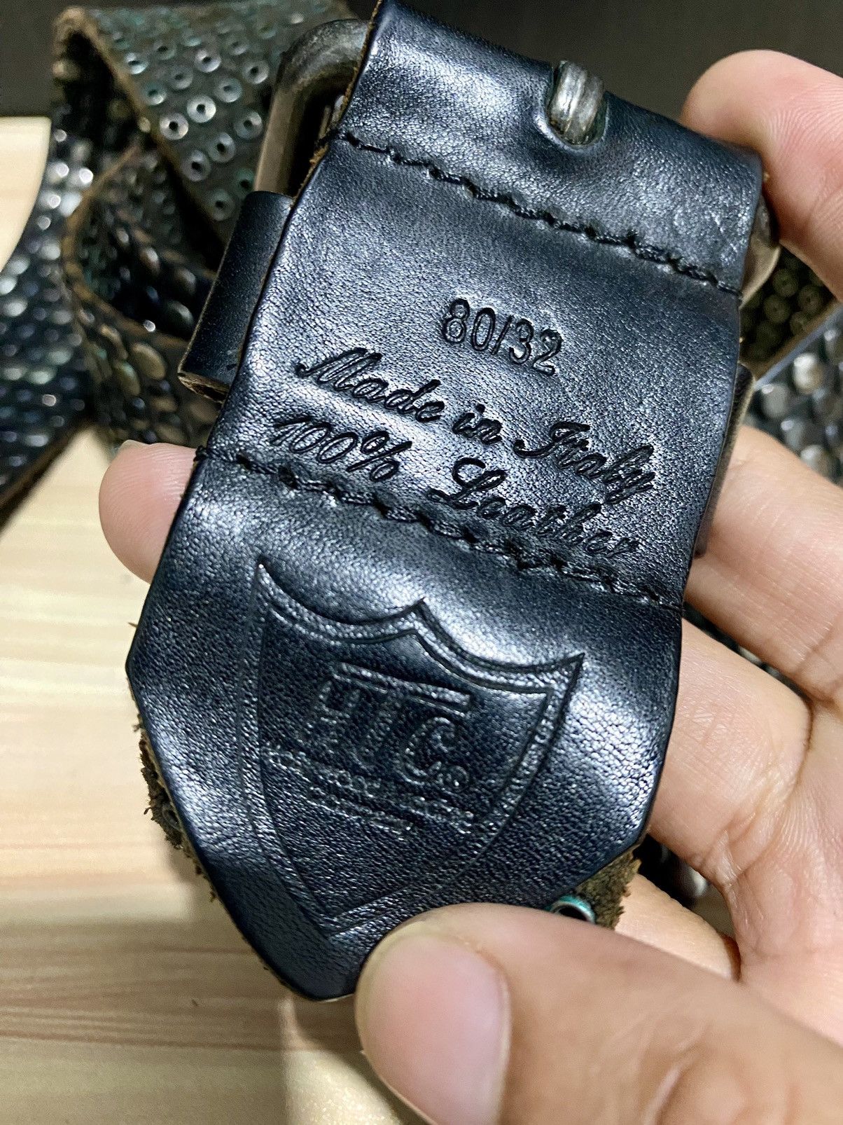 Hollywood Trading Company HTC Hollywood Studded Belt inspired BB Simon Size 40 - 7 Thumbnail