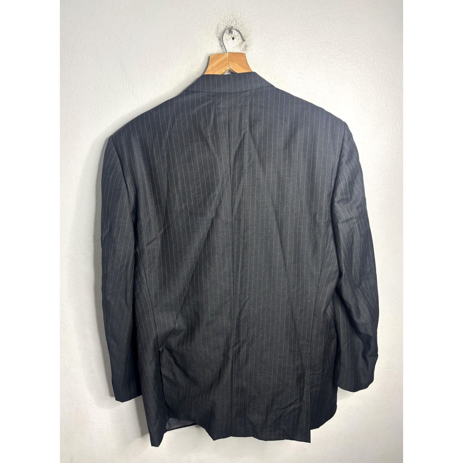 Ermenegildo Zegna Ermenegildo Zegna Suit Mens Charcoal Pinstripe Wool Trofeo Made Italy 2 Piece Size 42R - 4 Thumbnail