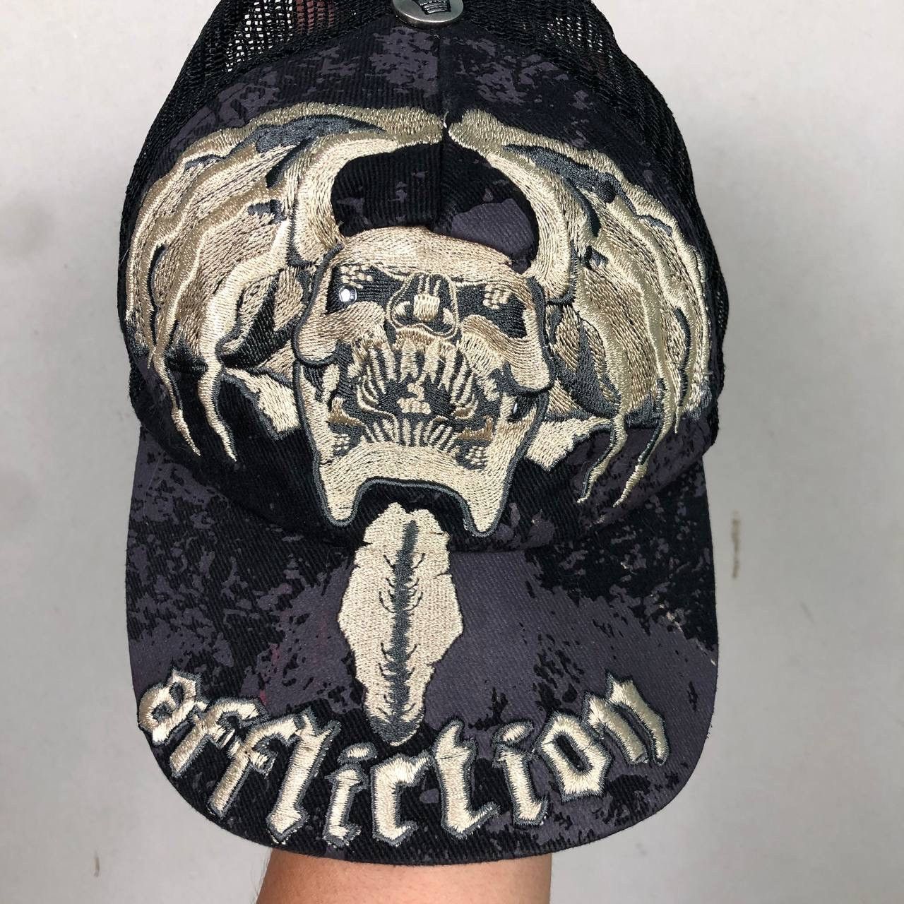 Affliction Affliction Hip Hop Skull Wing Sematary Trucker Hat Snapback Size ONE SIZE - 4 Thumbnail