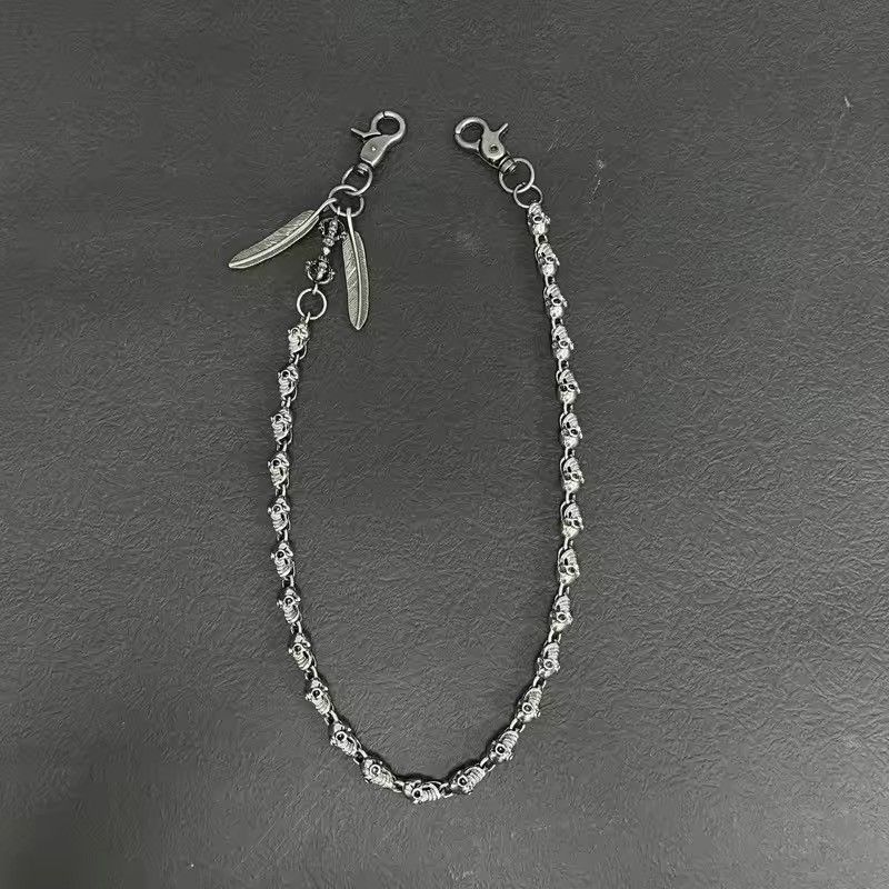Jewelry Punk Skull Charm Pants Chain Size ONE SIZE - 4 Thumbnail