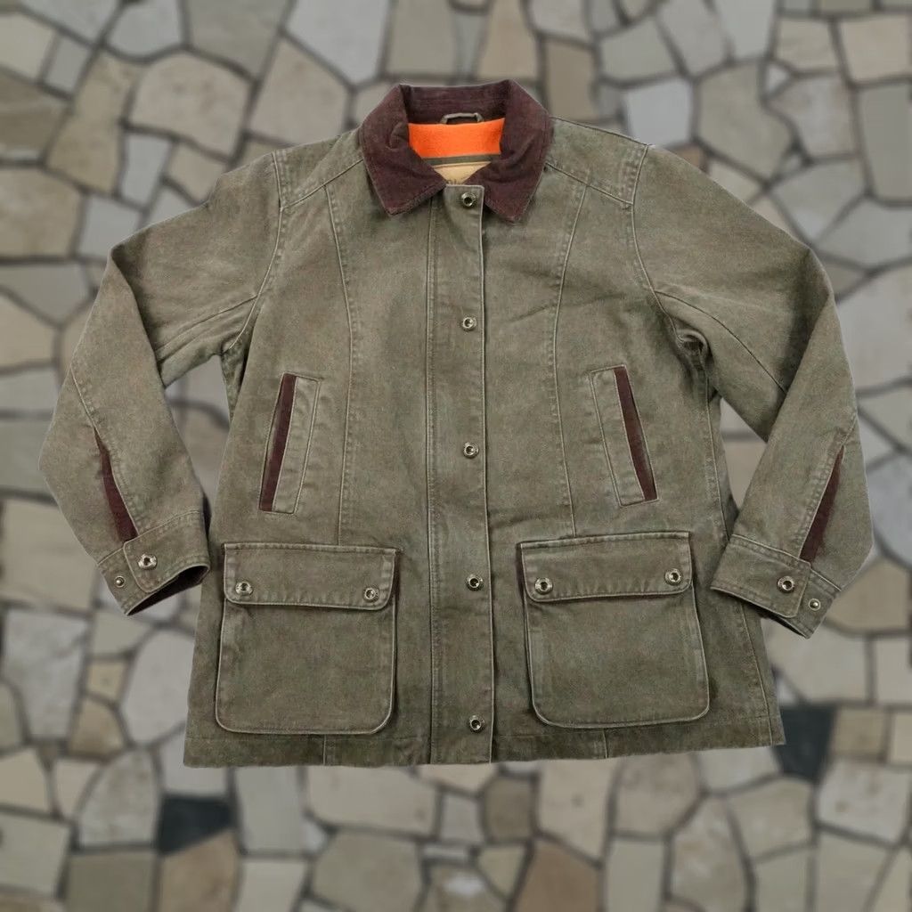 Vintage Vermont Barn Coat Jacket Womens Medium Green Fleece Lined Field Chore Jacket Size M / US 6-8 / IT 42-44 - 1 Thumbnail
