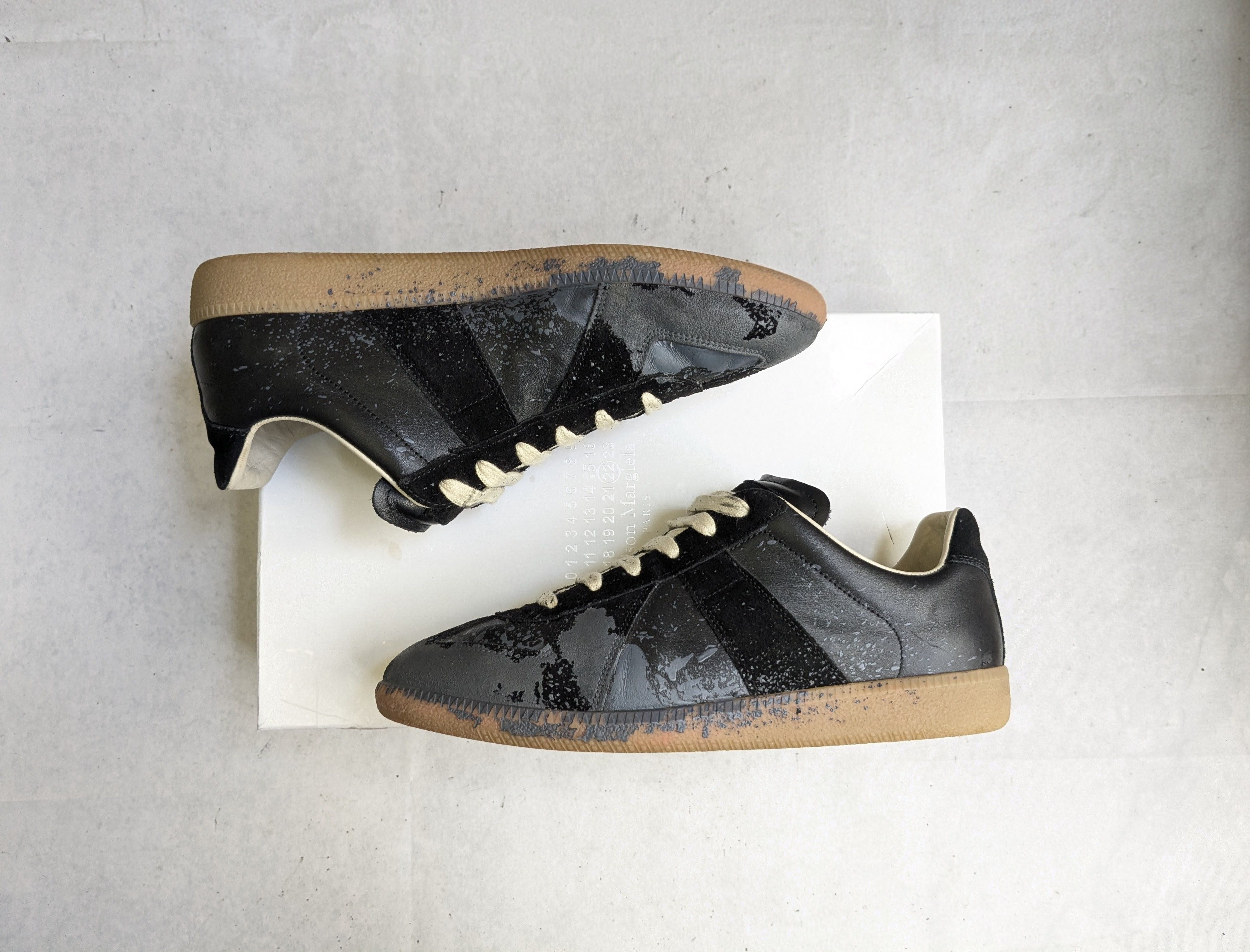 Maison Margiela Maison Margielas Replica GAT Black Gray 9 42 Low Tops Gum Size US 9 / EU 42 - 2 Thumbnail