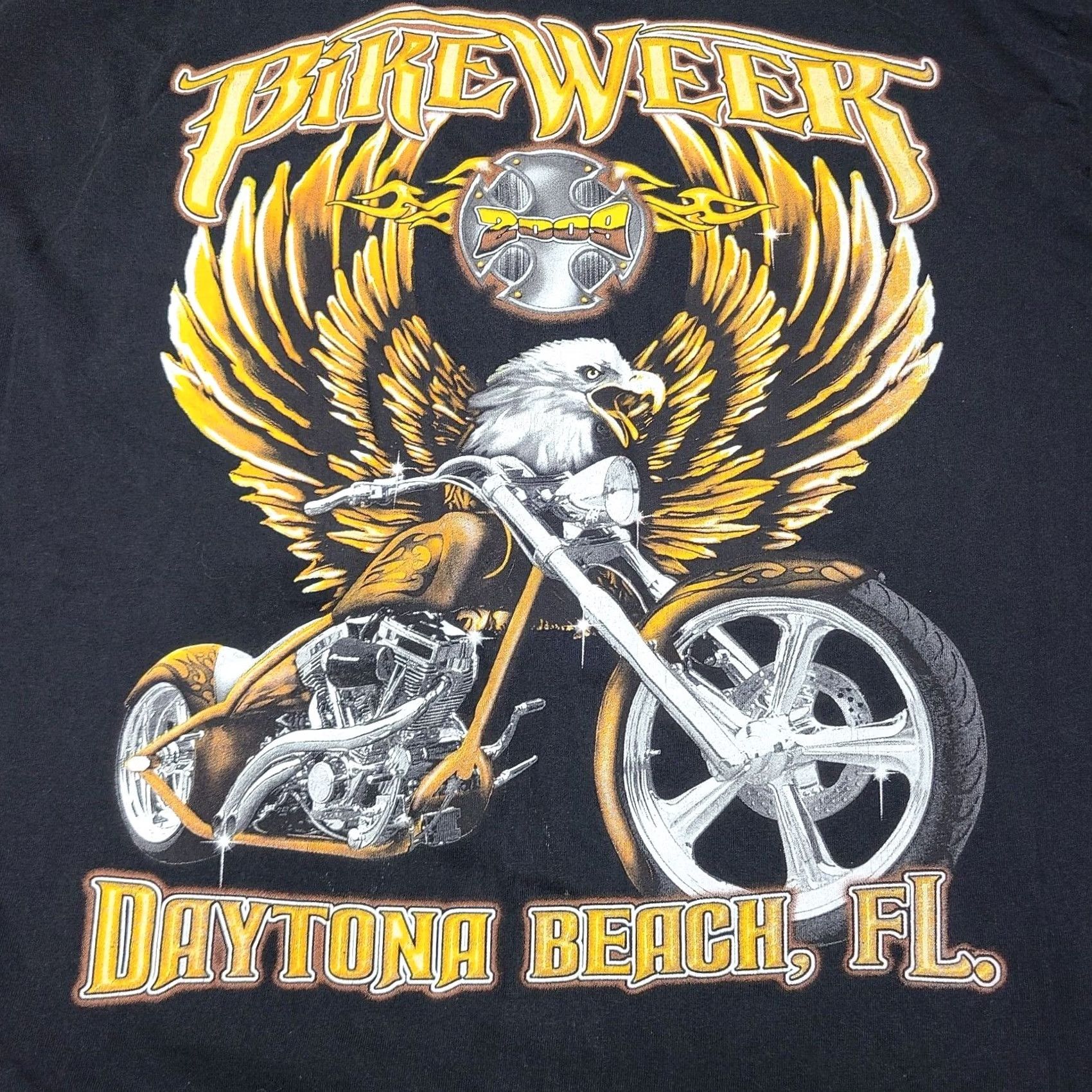 Delta VINTAGE Daytona Beach Florida Bike Week Motorcycle Biker Eagle 2008 T-Shirt Size XL Size US XL / EU 56 / 4 - 2 Thumbnail