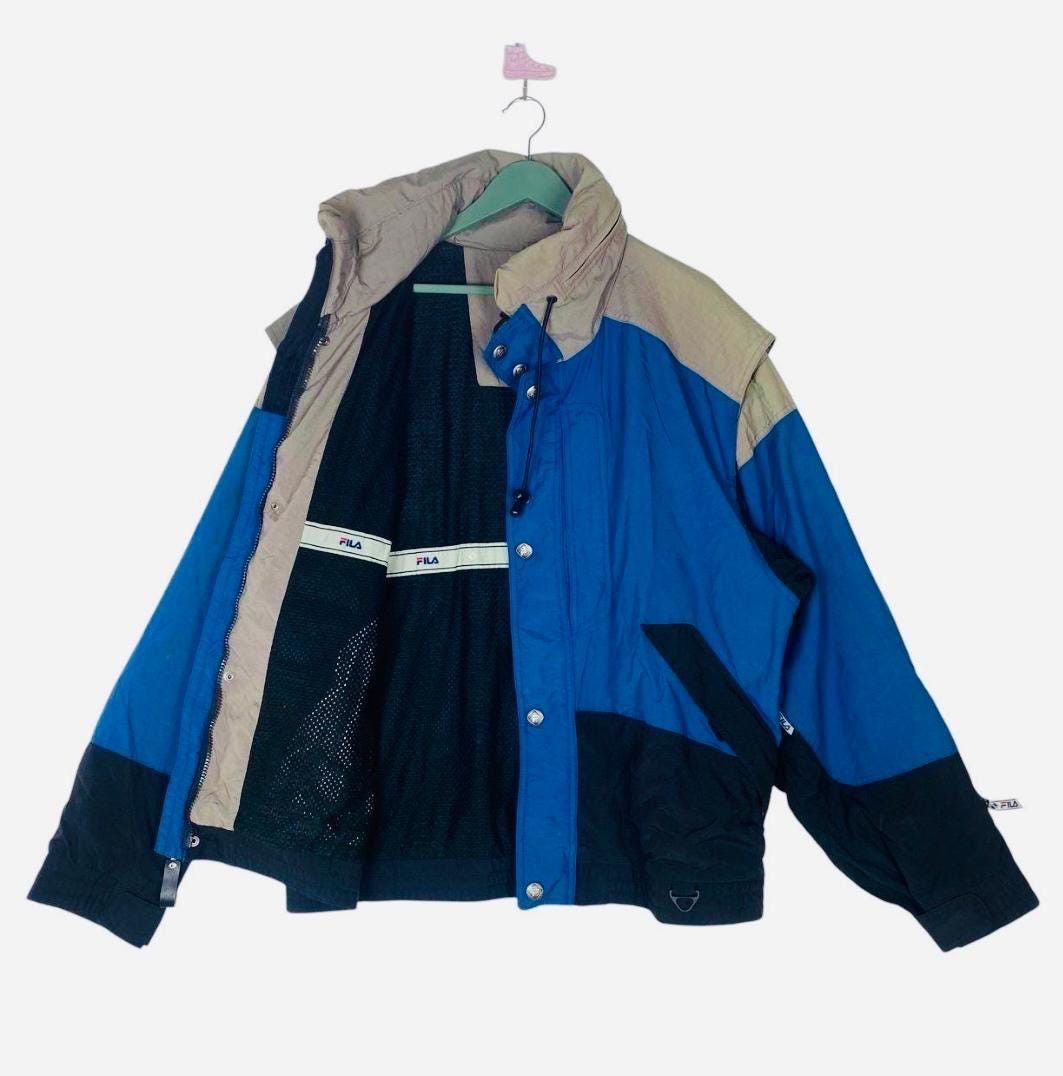 Vtg 90s Fila skiwear tech colorblock jacket Large size