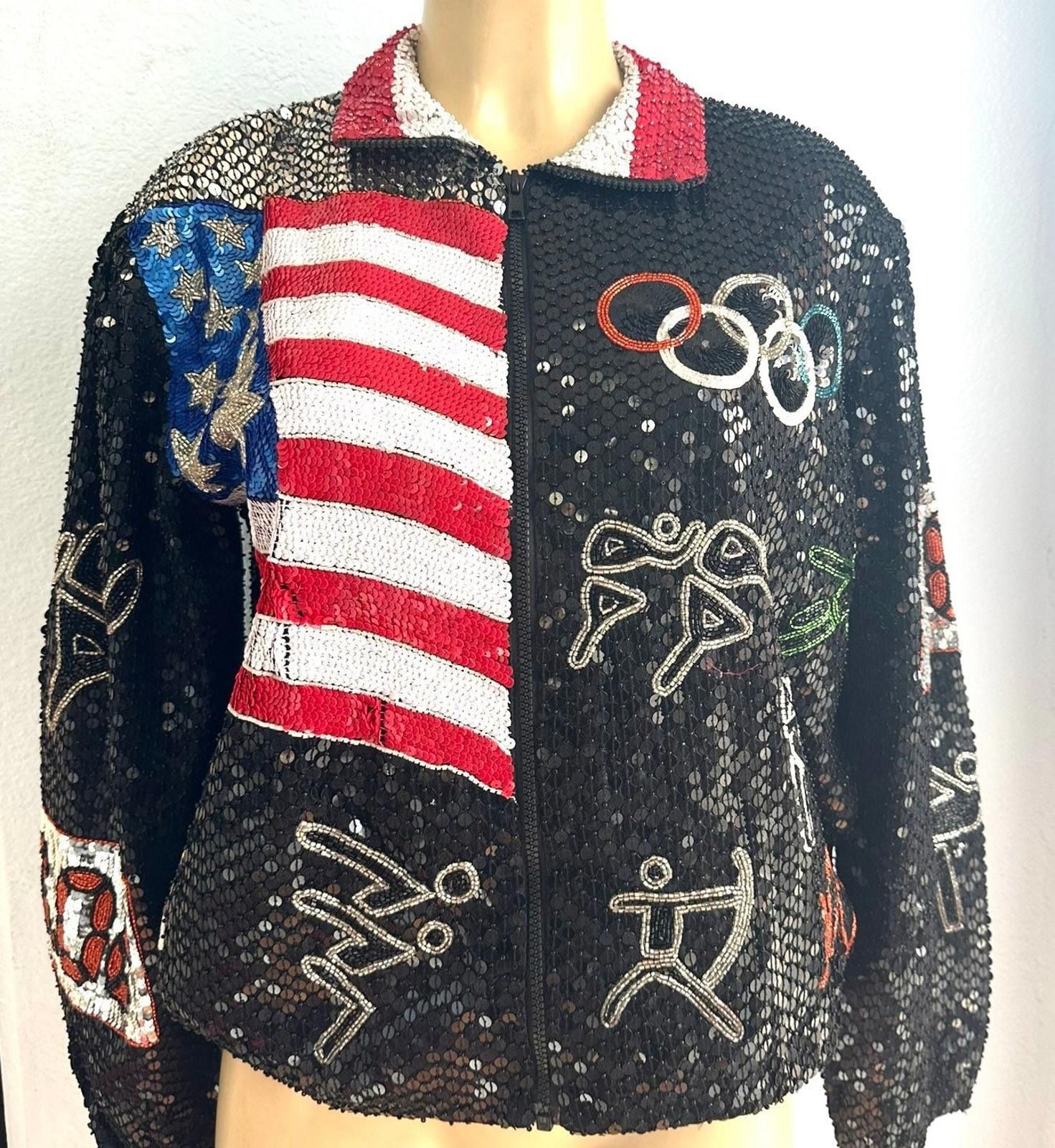 Designer Sequin Jacket USA Olympics size M only Size M / US 6-8 / IT 42-44 - 1 Preview